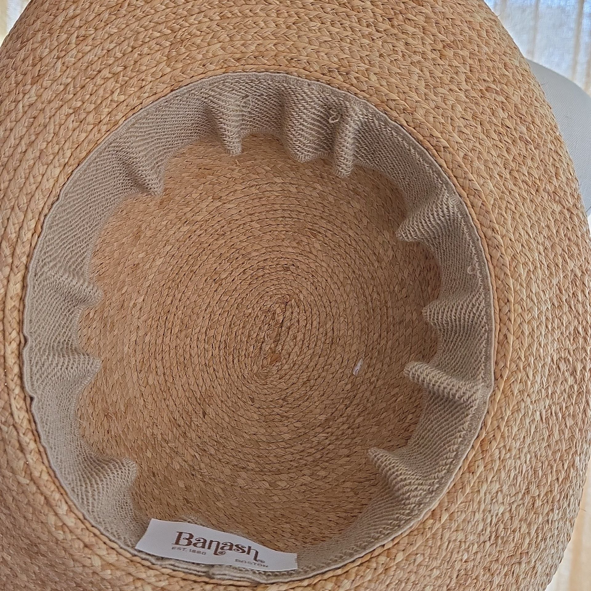 Women's Vintage BANASH Straw Sun Hat, Elastic Sweatband For Optimal Fit 3