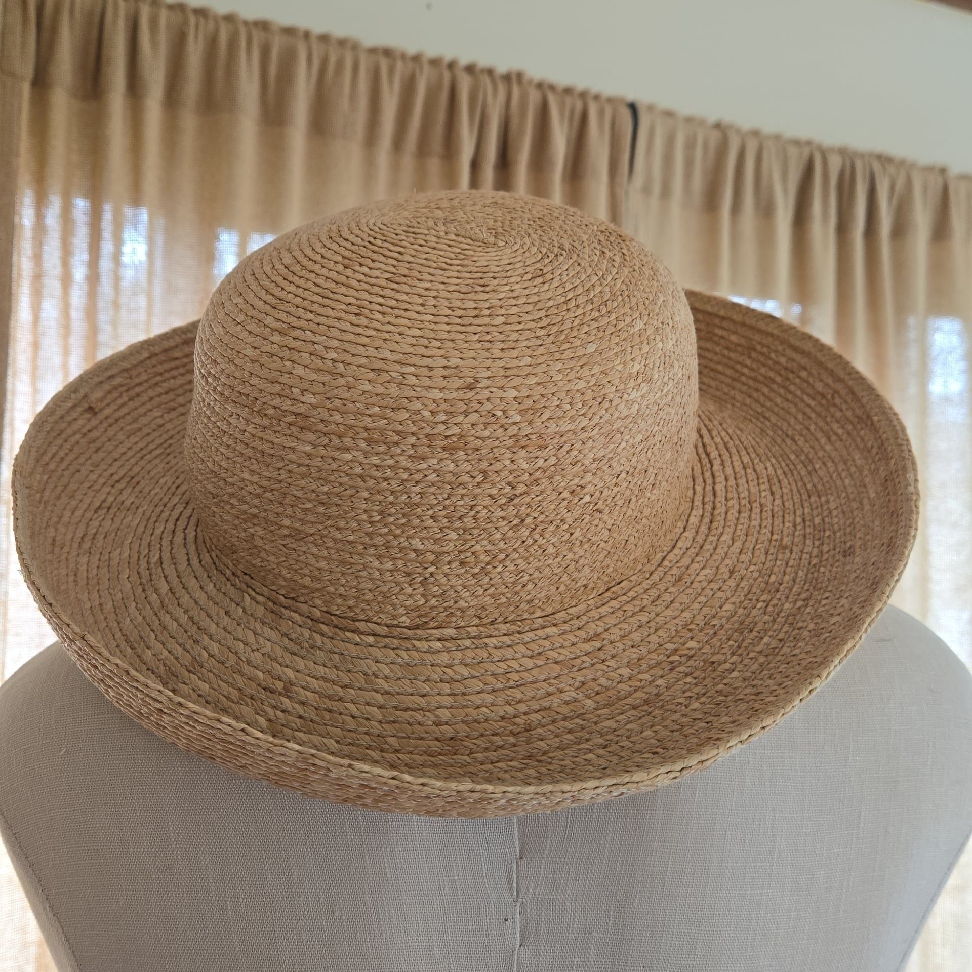 Women's Vintage BANASH Straw Sun Hat, Elastic Sweatband For Optimal Fit 1