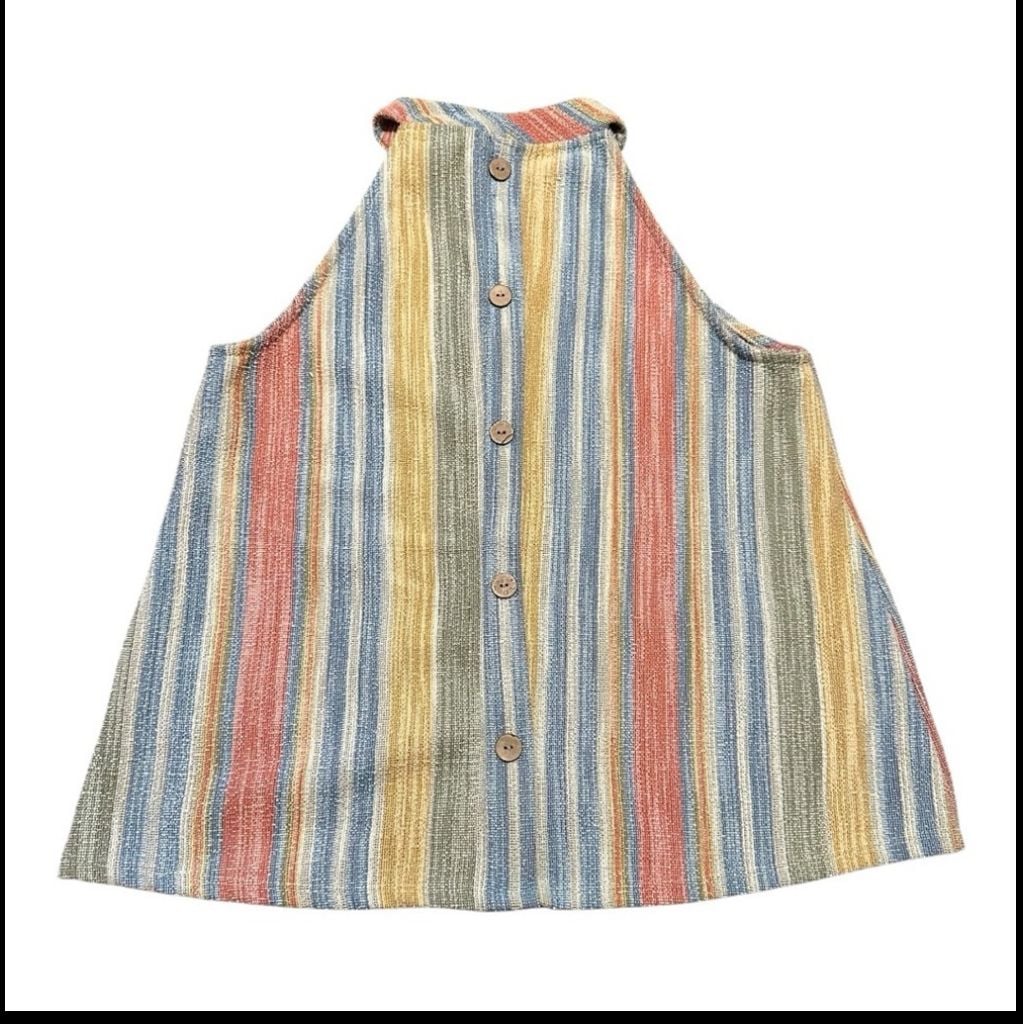 Women’s Anthropology W5 Halter Style Blouse Rainbow Stripe 3