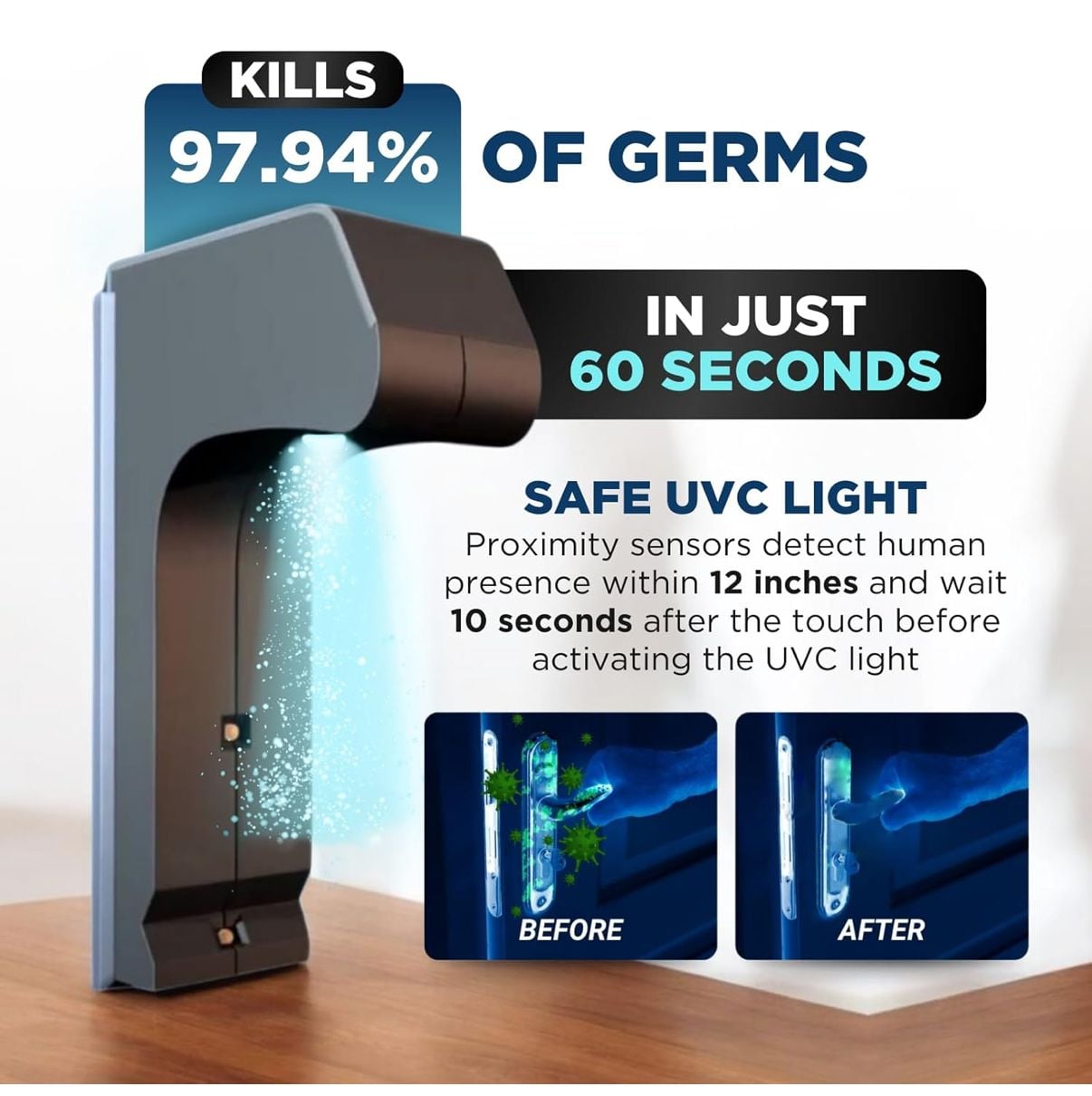 Automatic Door Handle Sanitizer with LED Light 3