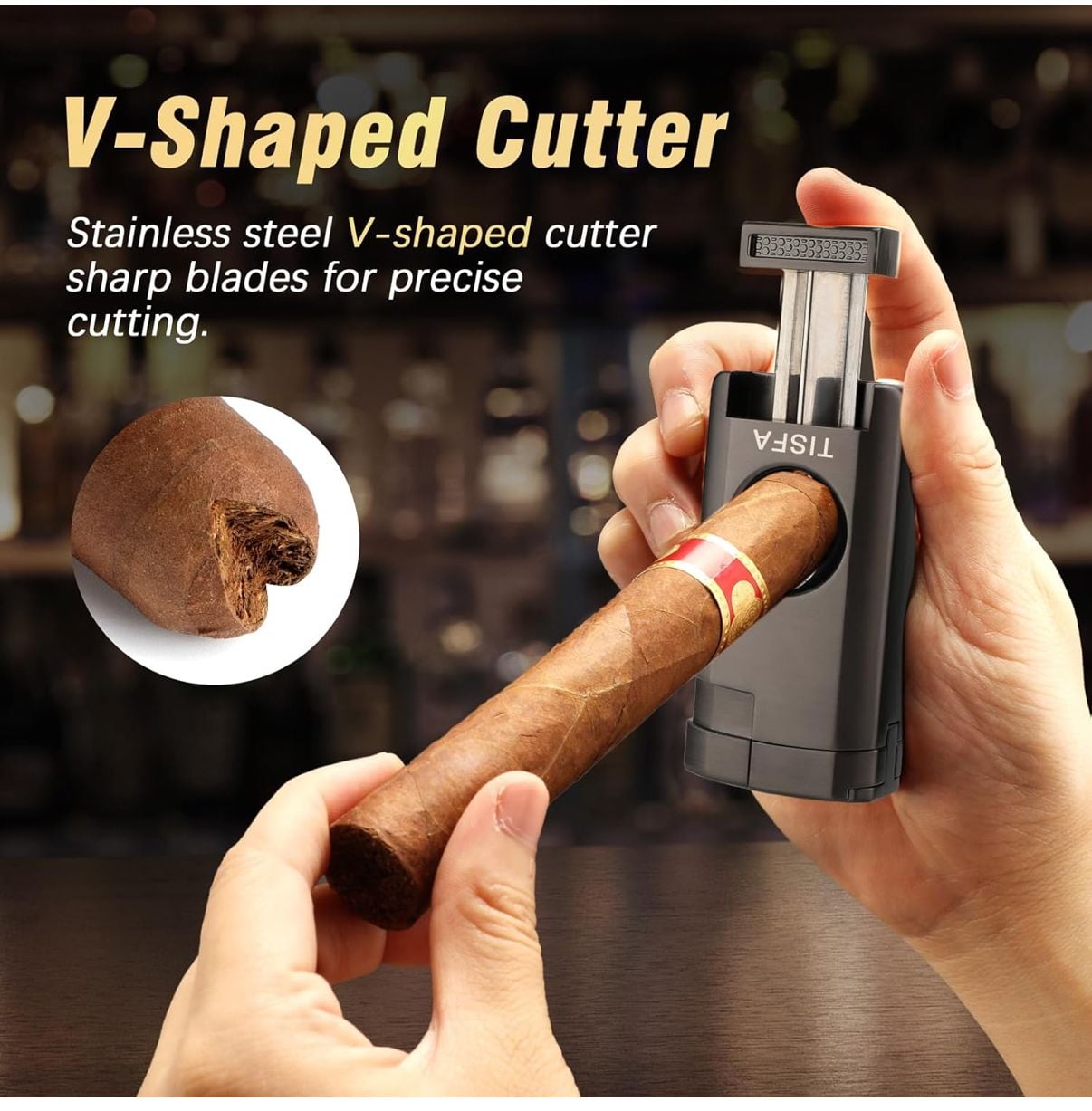 Luxury Leather Travel Cigar Humidor with Accessories 4