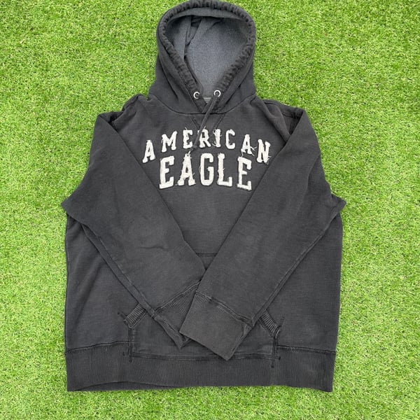 American Eagle Black Hoodie Sweatshirt