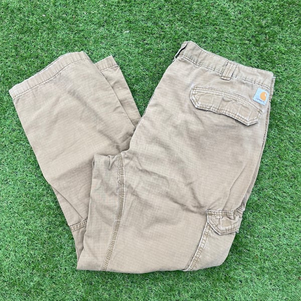 Carhartt Relaxed Fit Cargo Pants Mens Size 40X30 Tan Ripstop