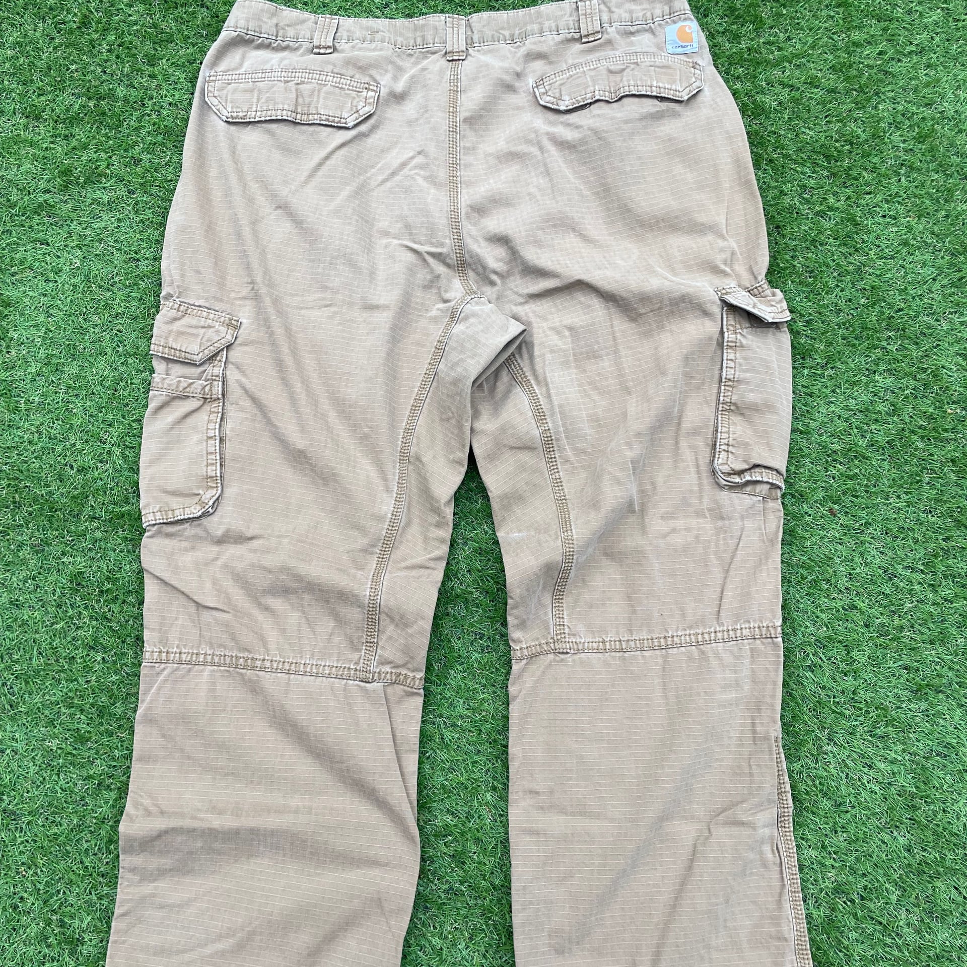 Carhartt Relaxed Fit Cargo Pants Mens Size 40X30 Tan Ripstop 3