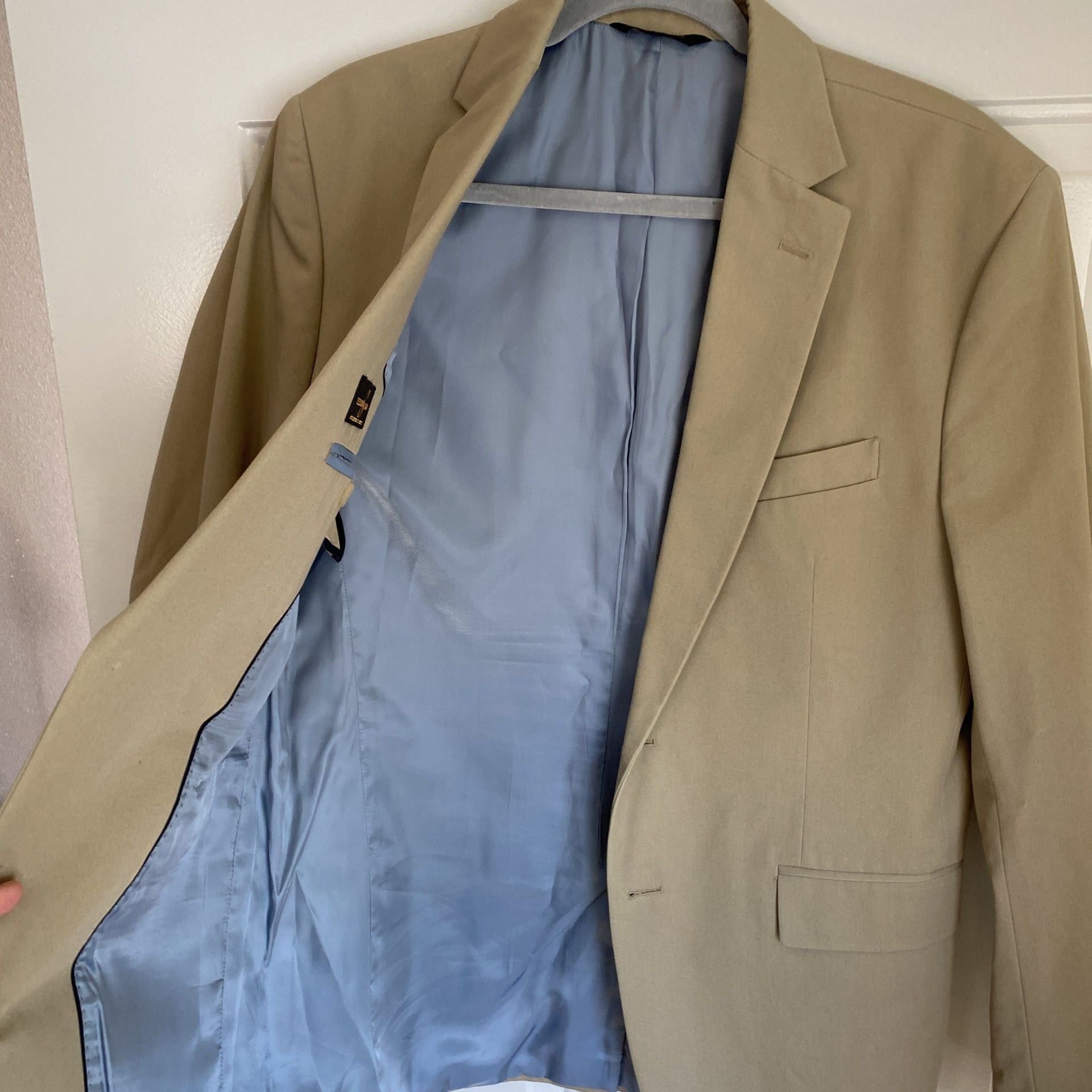 Men's Beige Two-Button Blazer Jacket 4