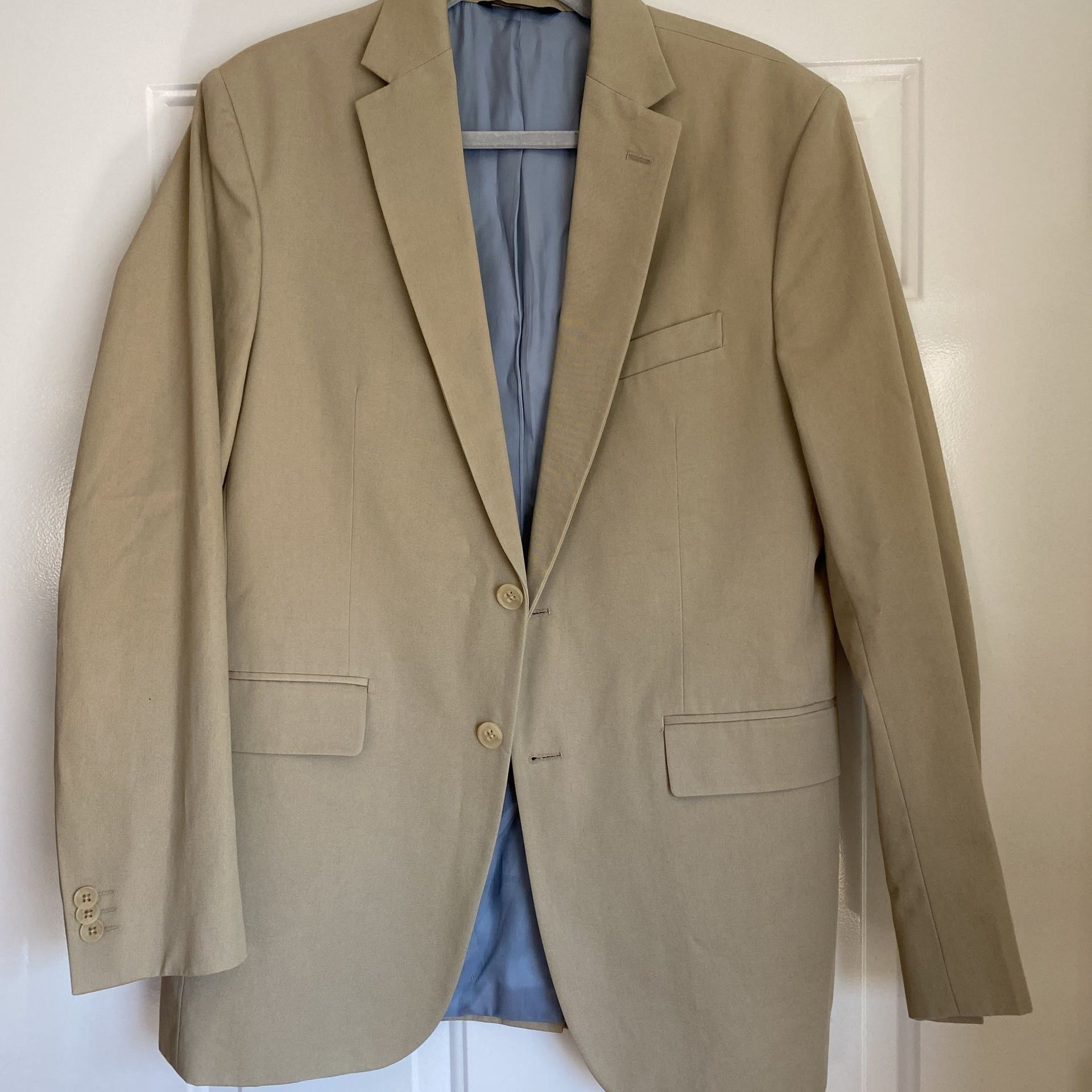 Men's Beige Two-Button Blazer Jacket 2