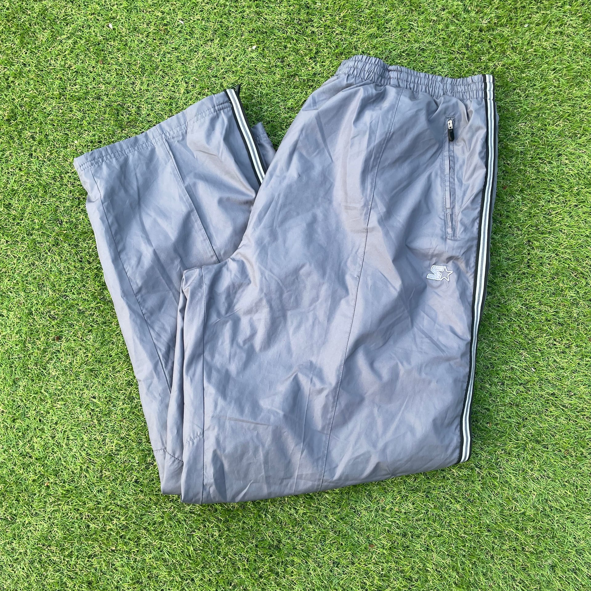 Men's star Gray Track Pants with Side Stripes 1