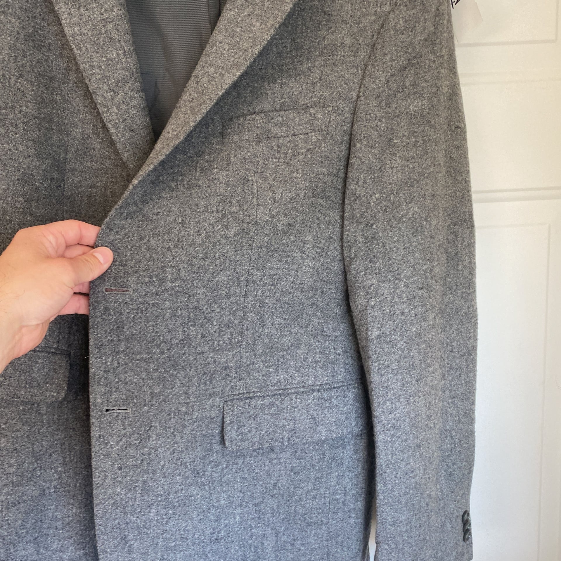 Men's Gray Tweed Blazer Jacket 3