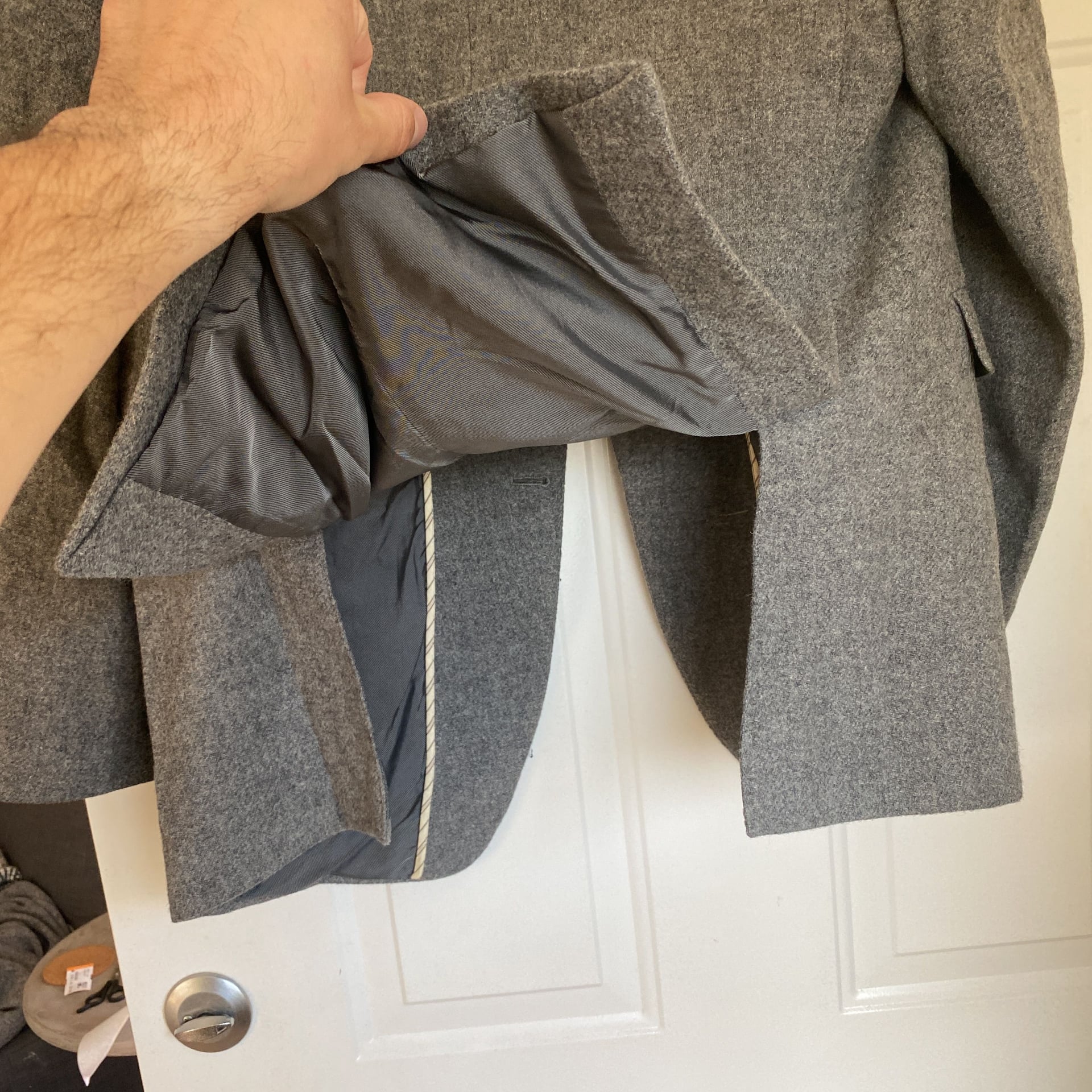 Men's Gray Tweed Blazer Jacket 7