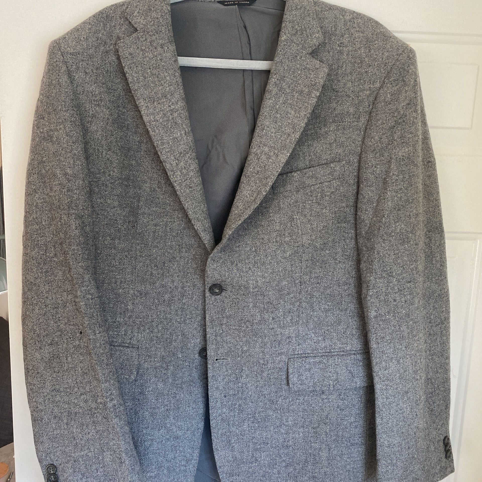 Men's Gray Tweed Blazer Jacket 1