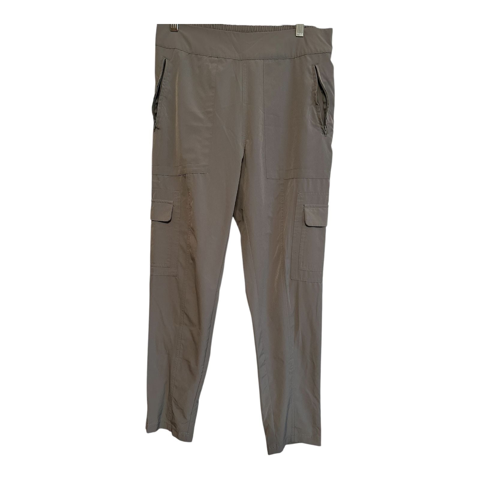 G.H. Bass & Co Womens SZ MED Straight Leg Cargo Pants Gray Pull On
2