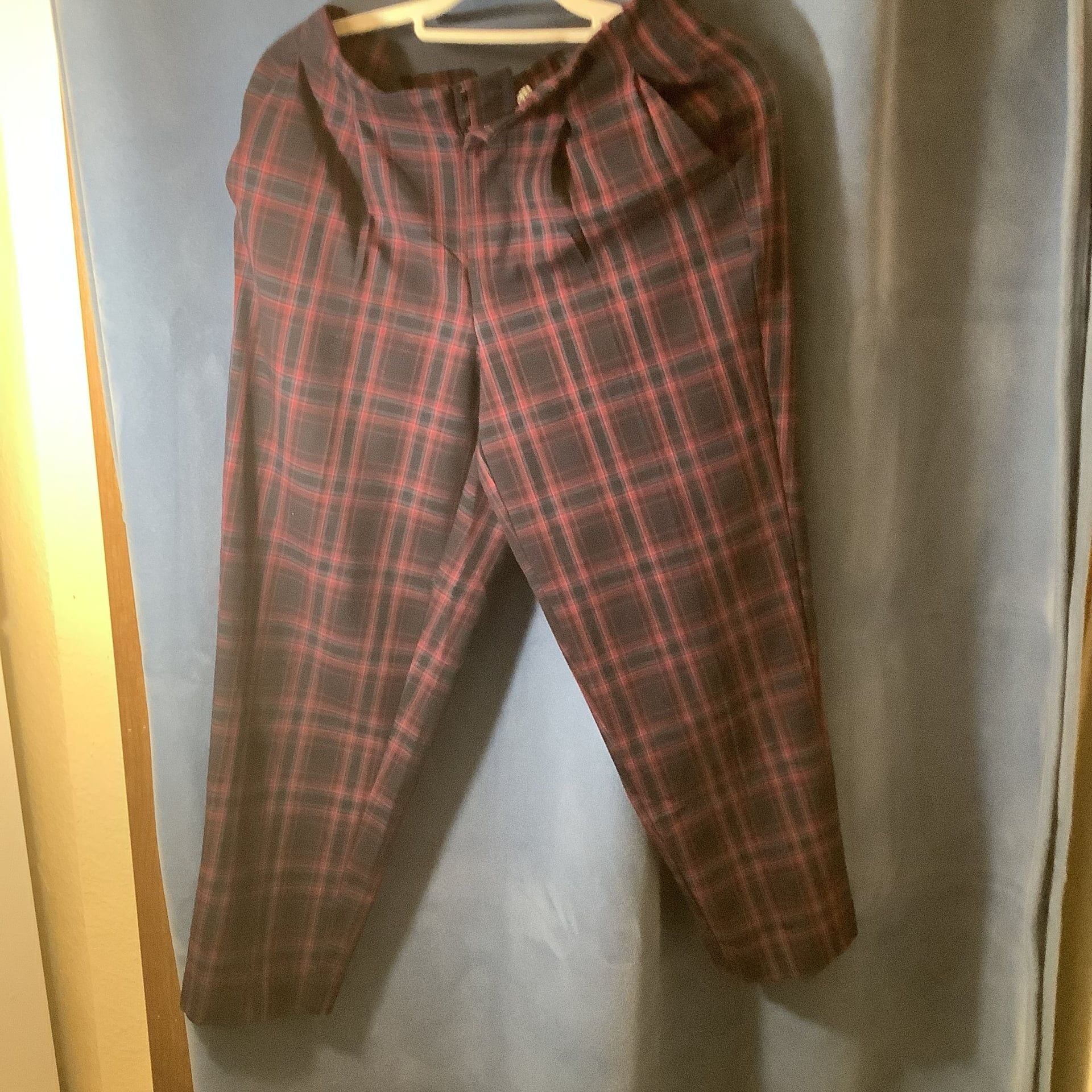 Plaid Tartan Patterned Trousers 1