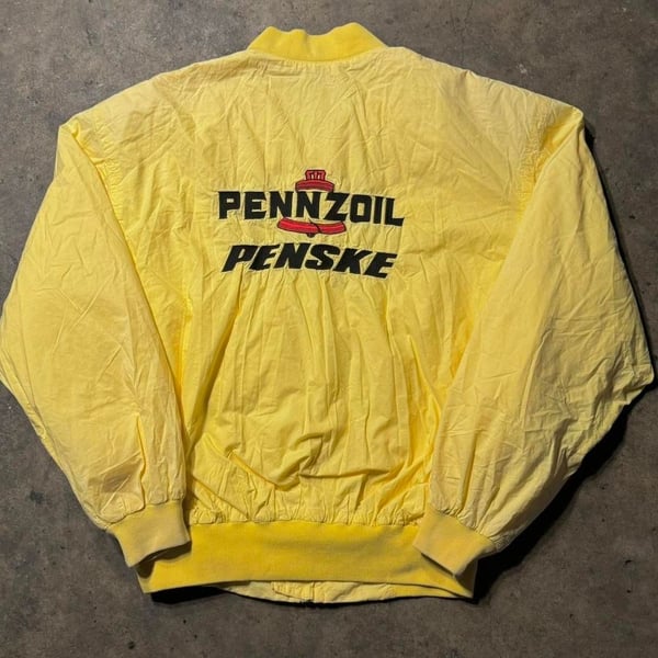 Hugo Boss Penske Penzoil Racing JOEY LOGANO Yellow Bomber Jacket Size Men's L