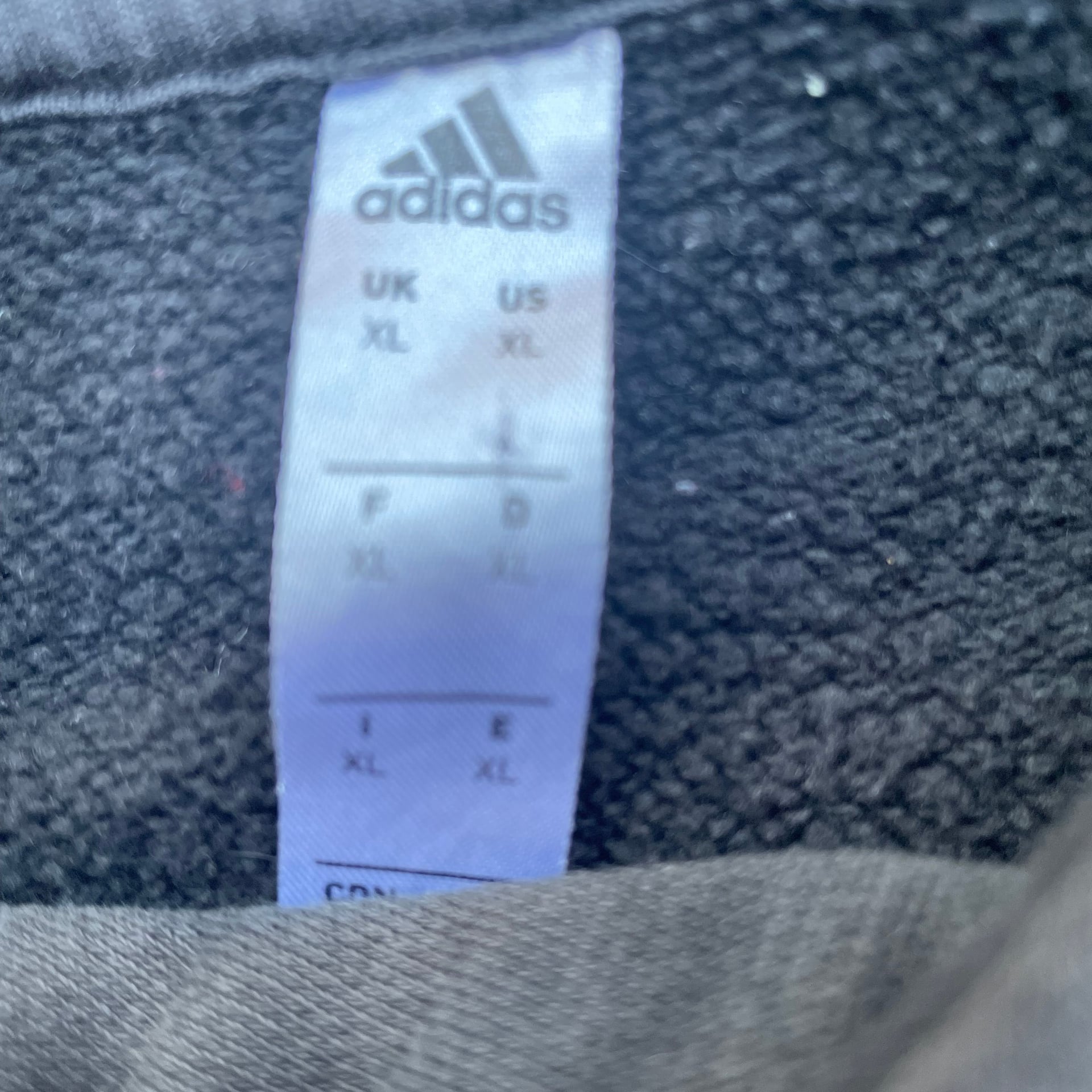 Adidas black windbreaker jacket with white strip on sleeves 3