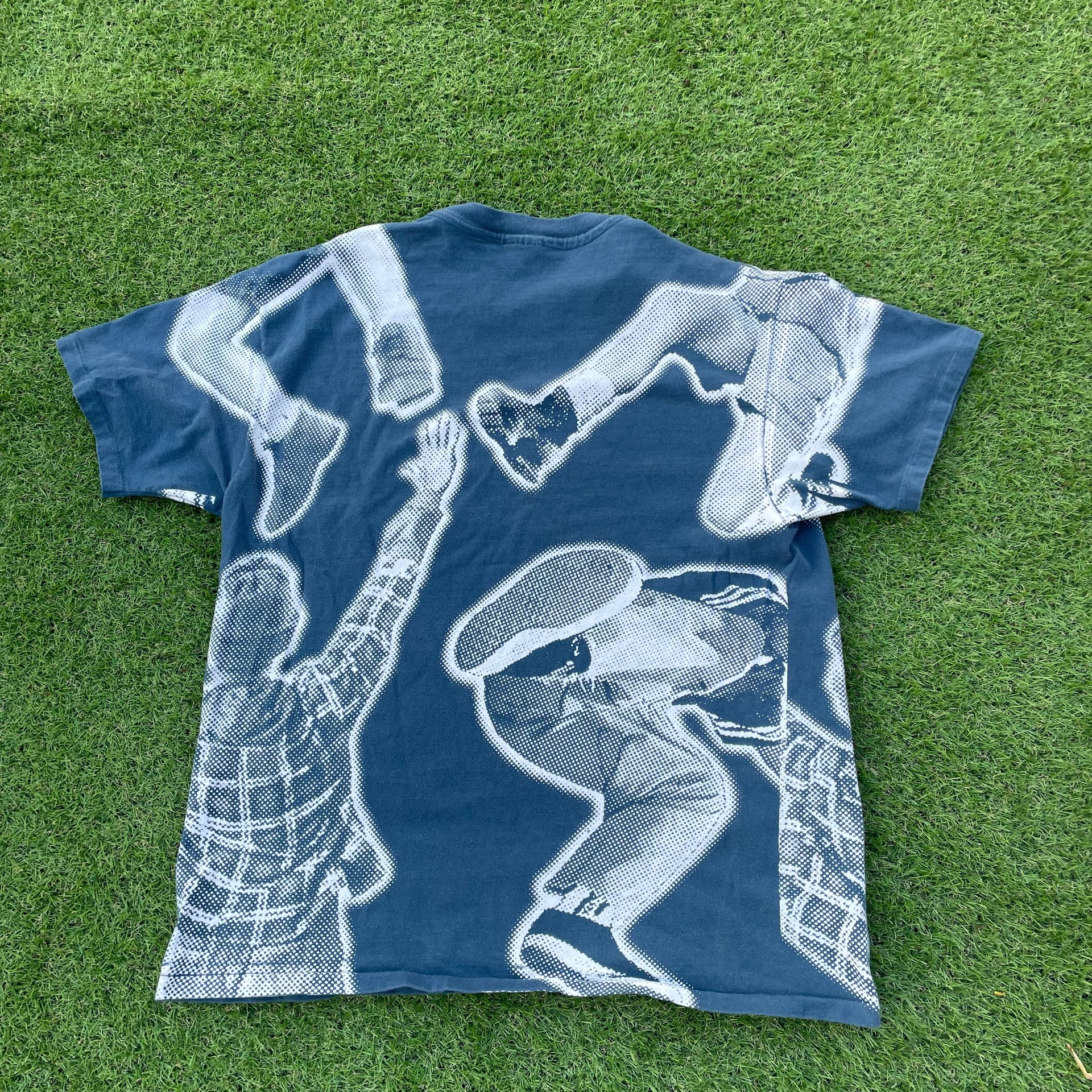 Vtg Hanes 90's Take A Flying Leap All Over Print 1 Thess. 4:16-17 T Shirt Sz XL 2