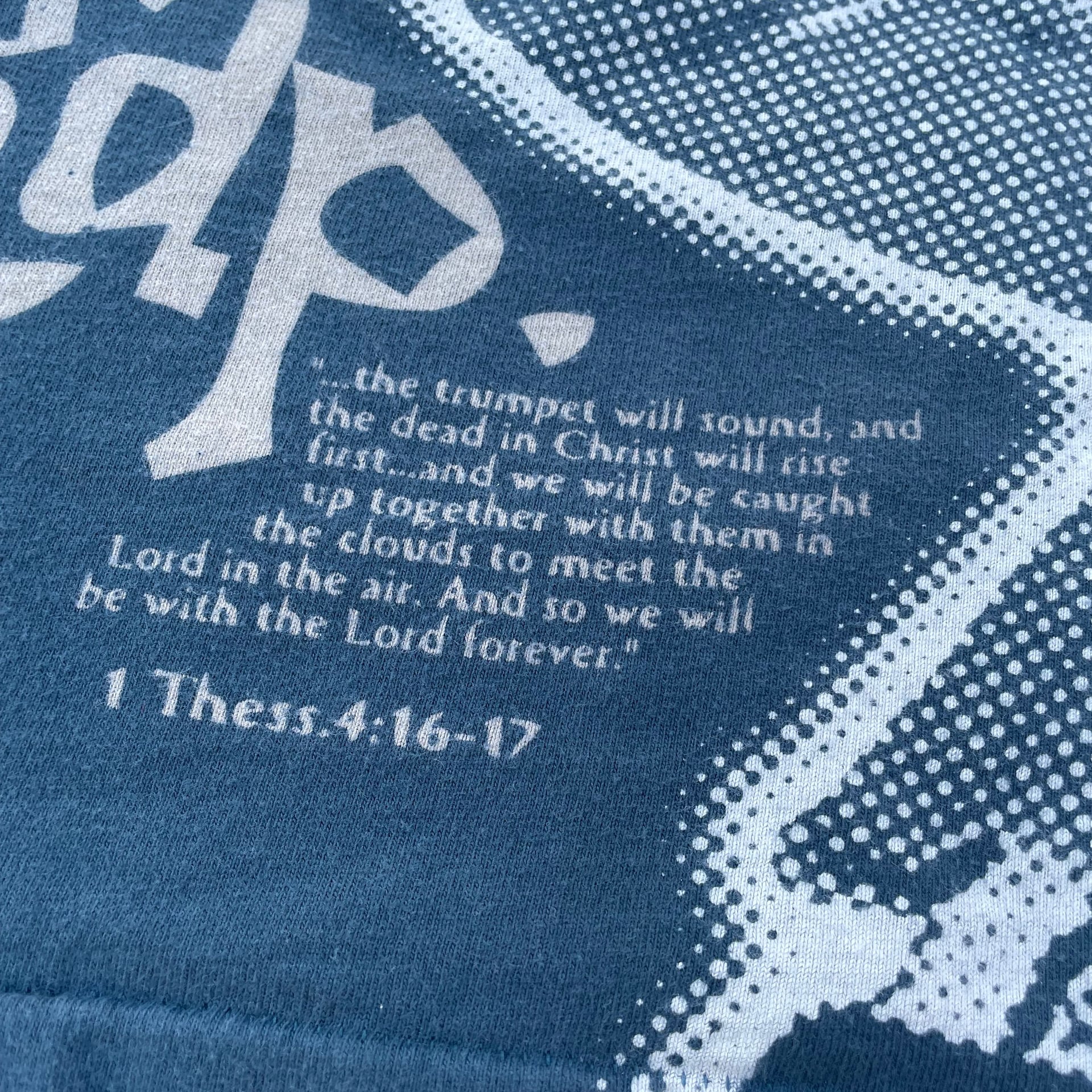 Vtg Hanes 90's Take A Flying Leap All Over Print 1 Thess. 4:16-17 T Shirt Sz XL 3