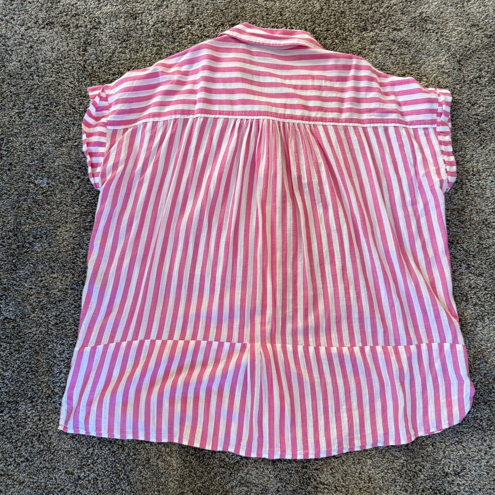 Lane Bryant Short Sleeve Tie Hem Button Down Size 16 5
