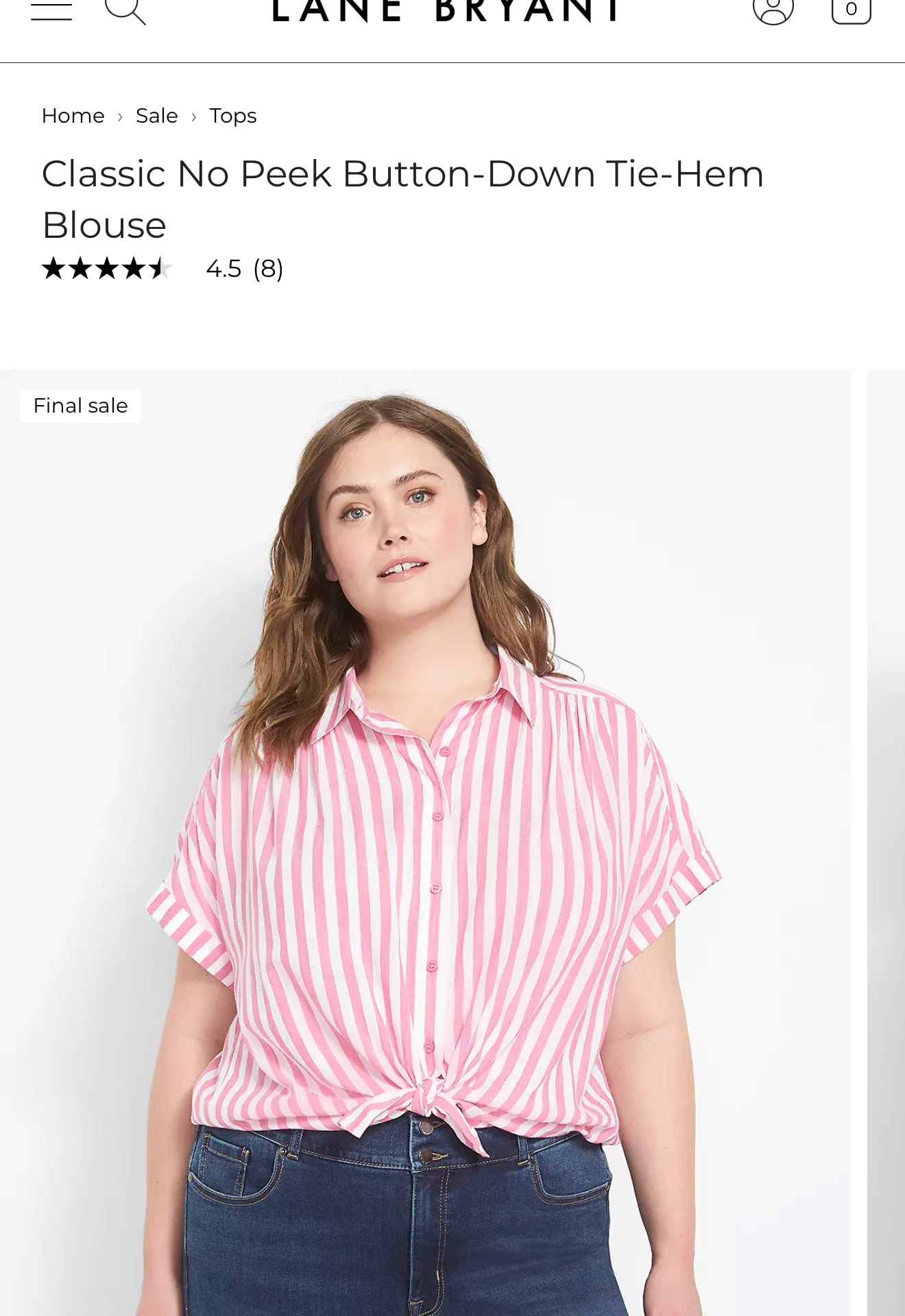 Lane Bryant Short Sleeve Tie Hem Button Down Size 16 7
