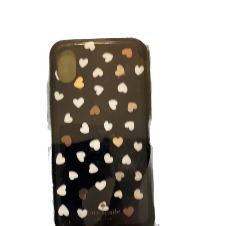 Kate Spade Apple iPhone XS X Max XR Case Glitter Flower Heart Mirror Resin 2
