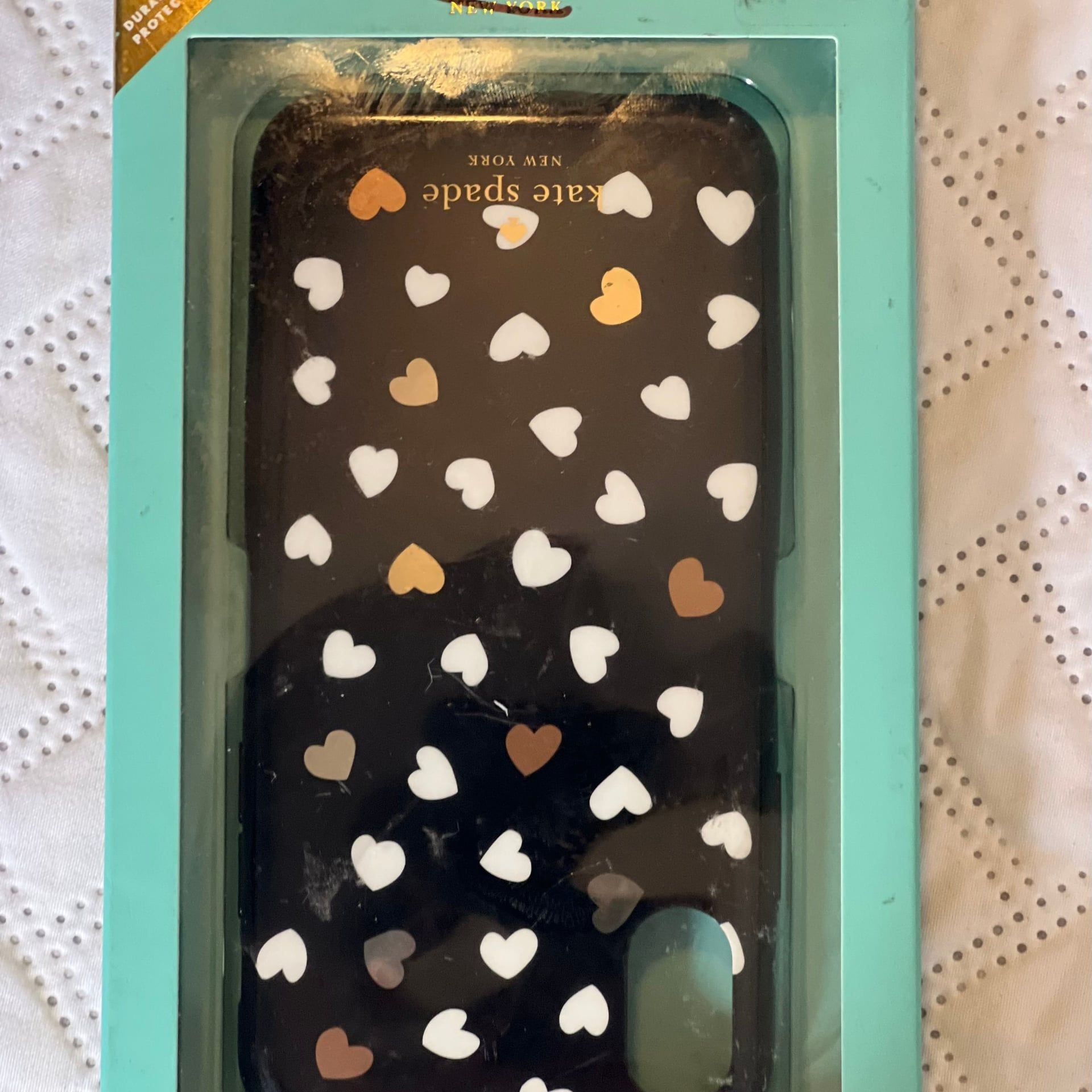 Kate Spade Apple iPhone XS X Max XR Case Glitter Flower Heart Mirror Resin 4