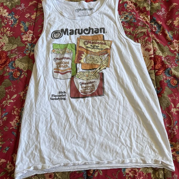 Men's DISTRESSED Maruchan Ramen Noodle Soup Sleeveless T-Shirt X-Large
