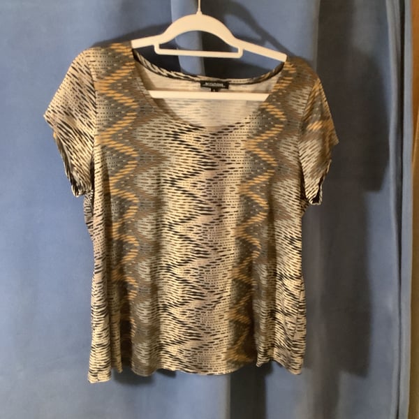 Women's Abstract Pattern Short Sleeve Top