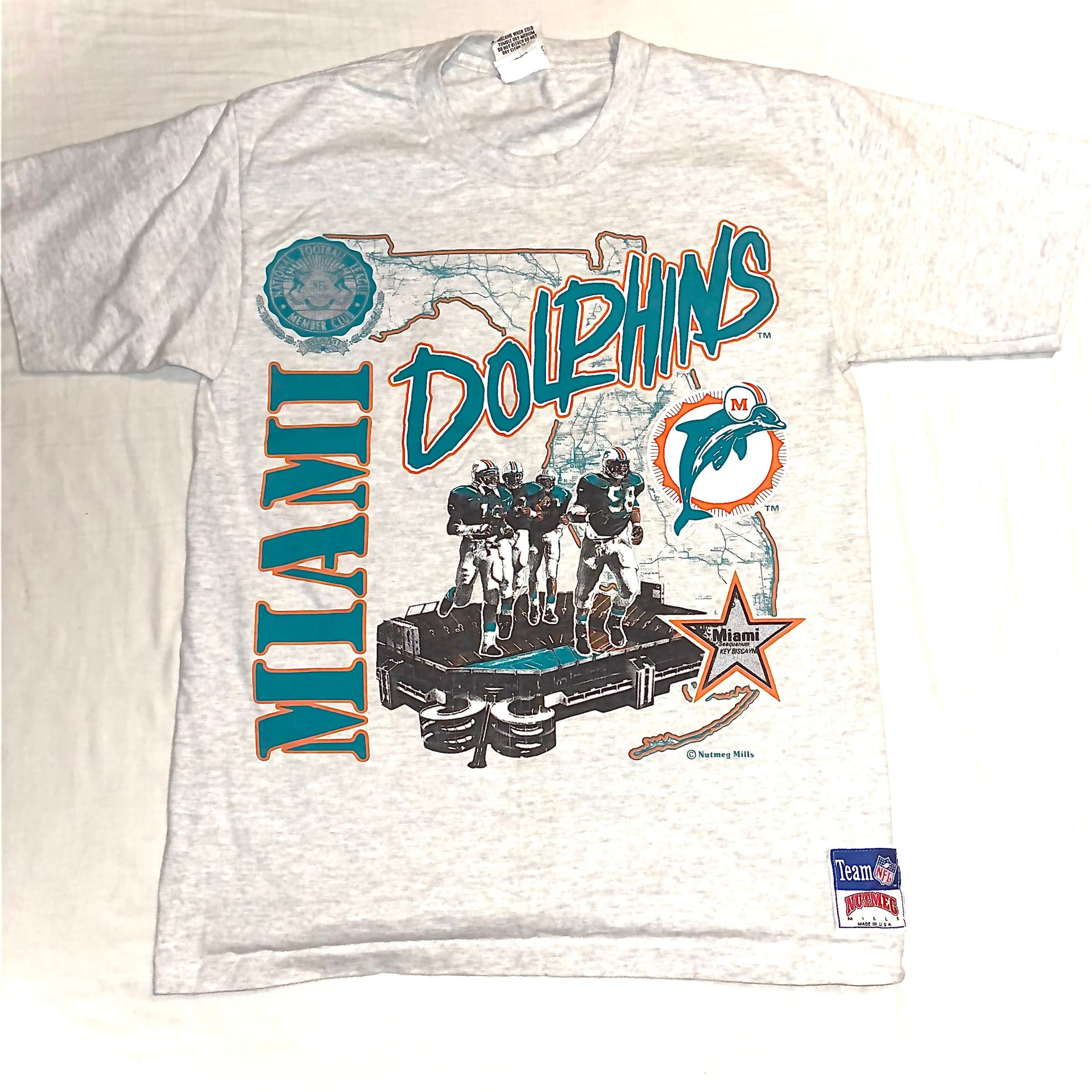 90's Miami Dolphins Nutmeg NFL T Shirt Size Medium – , 2