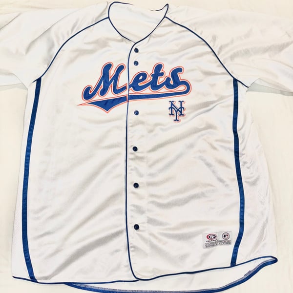 Vintage Russell Athletic New York Mets Jersey White 90s Size 2XL MLB