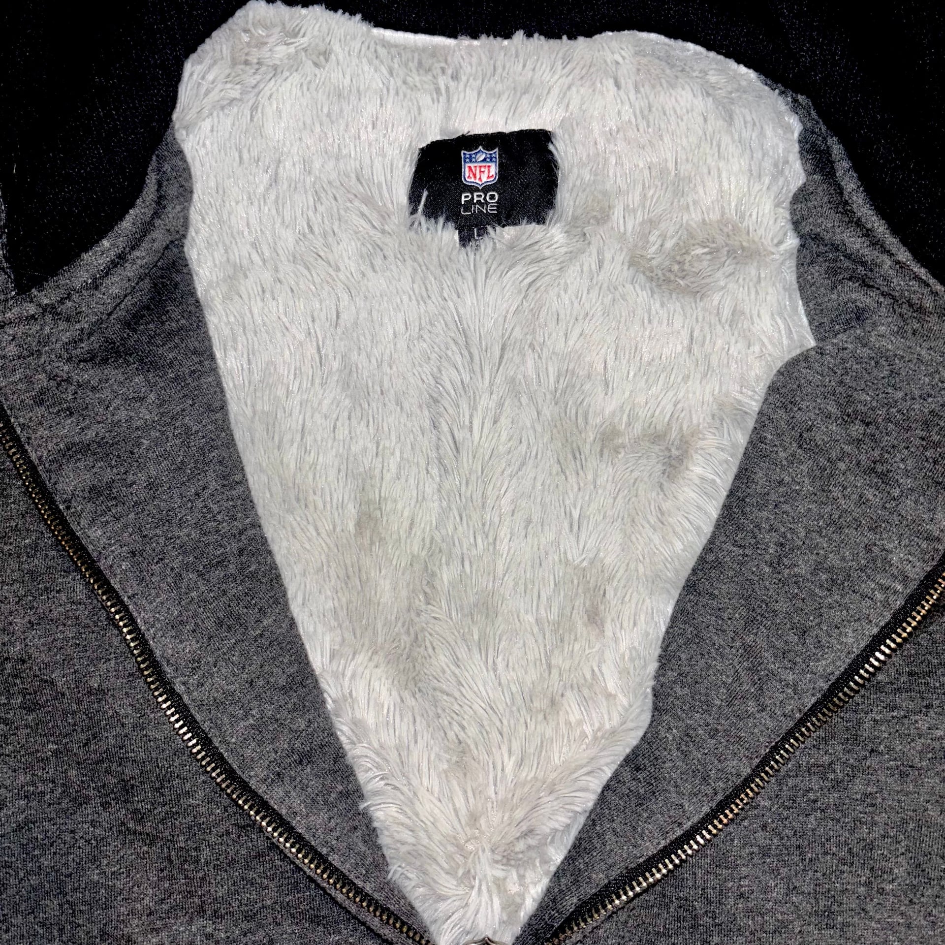 Indianapolis Colts Full Zip Up Hoodie Sherpa Lined Men Medium NFL Pro Line Heavy 3