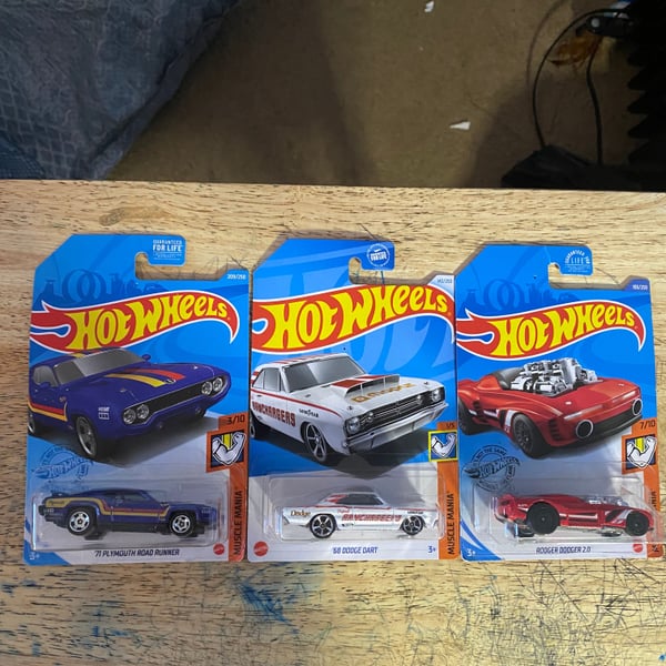 Hot Wheels Muscle Mania 3 pack (lot of 3)