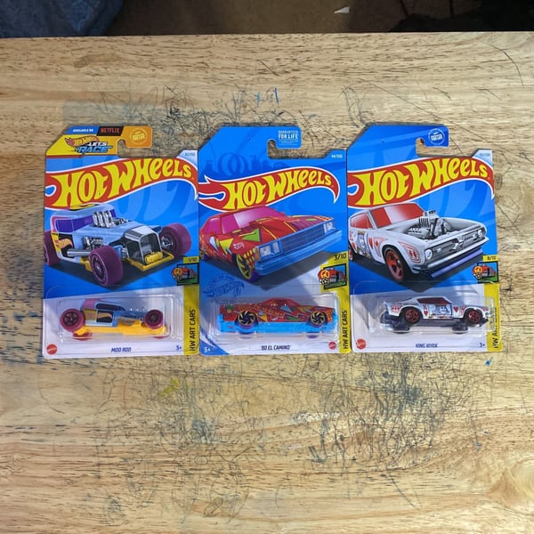 LOT of 3 HW ART CARS BY HOT WHEEL CAR