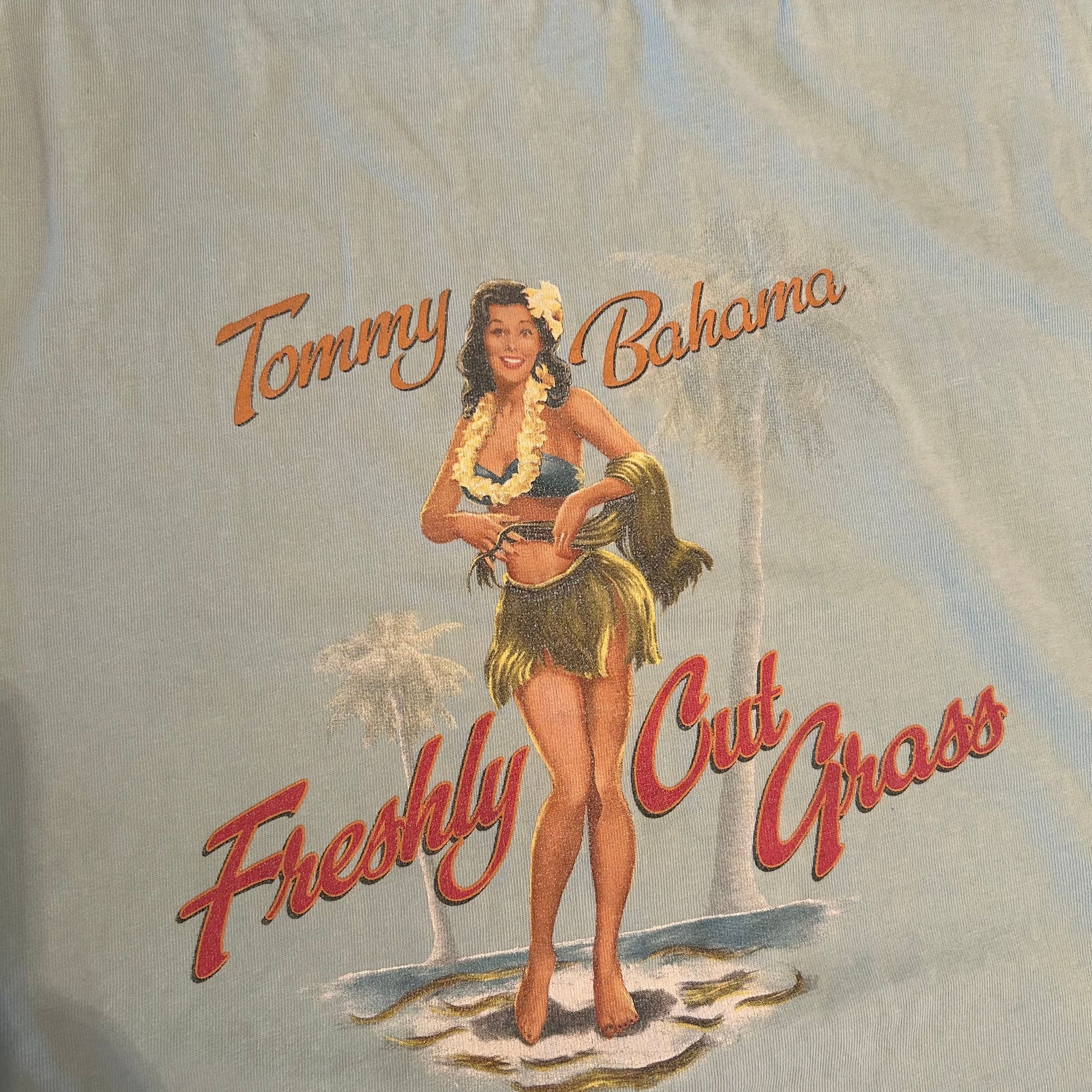 TOMMY BAHAMA Relax light blue Short Sleeve T Shirt large “freshly cut grass” 4