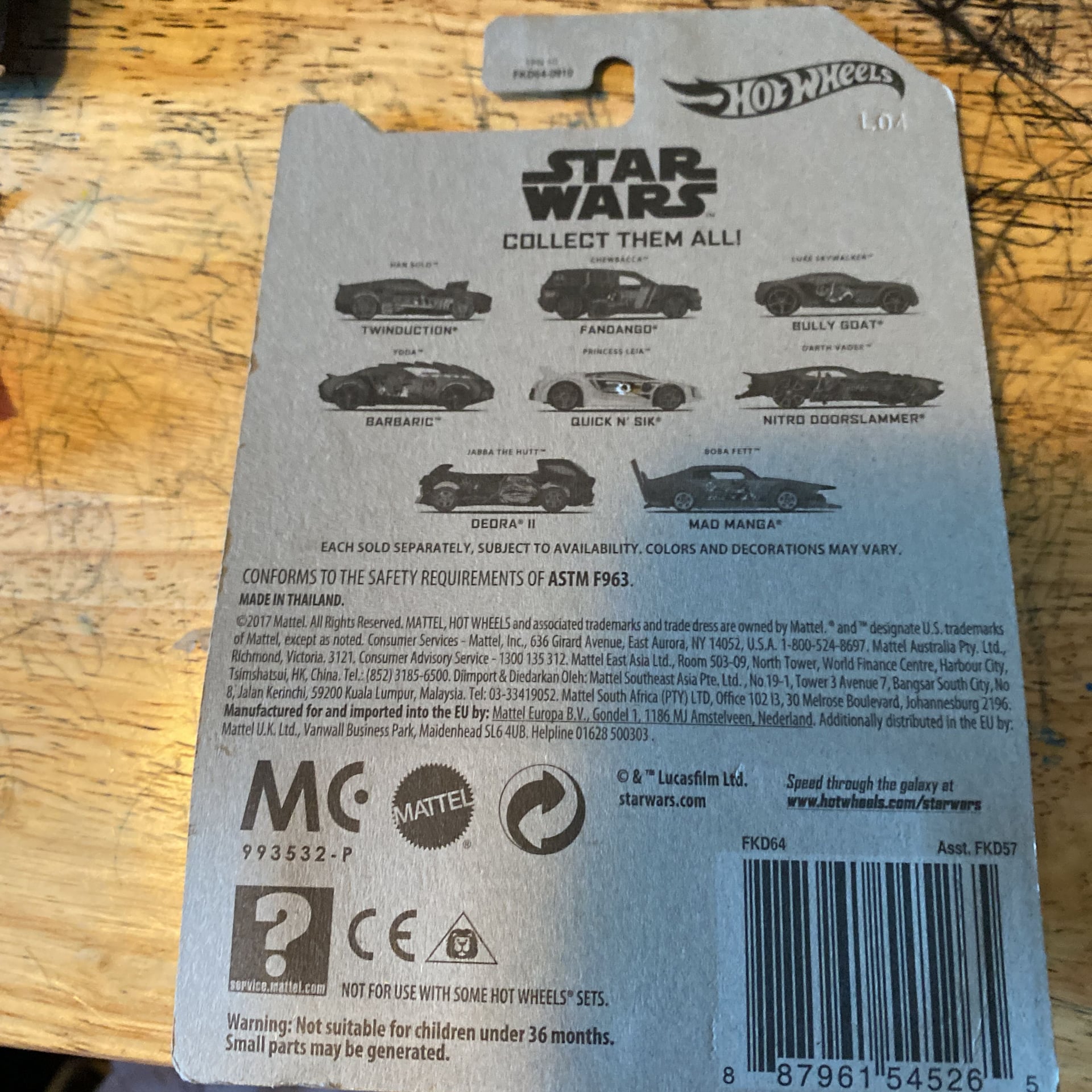 Hot Wheels Disney Star Wars 2017 2