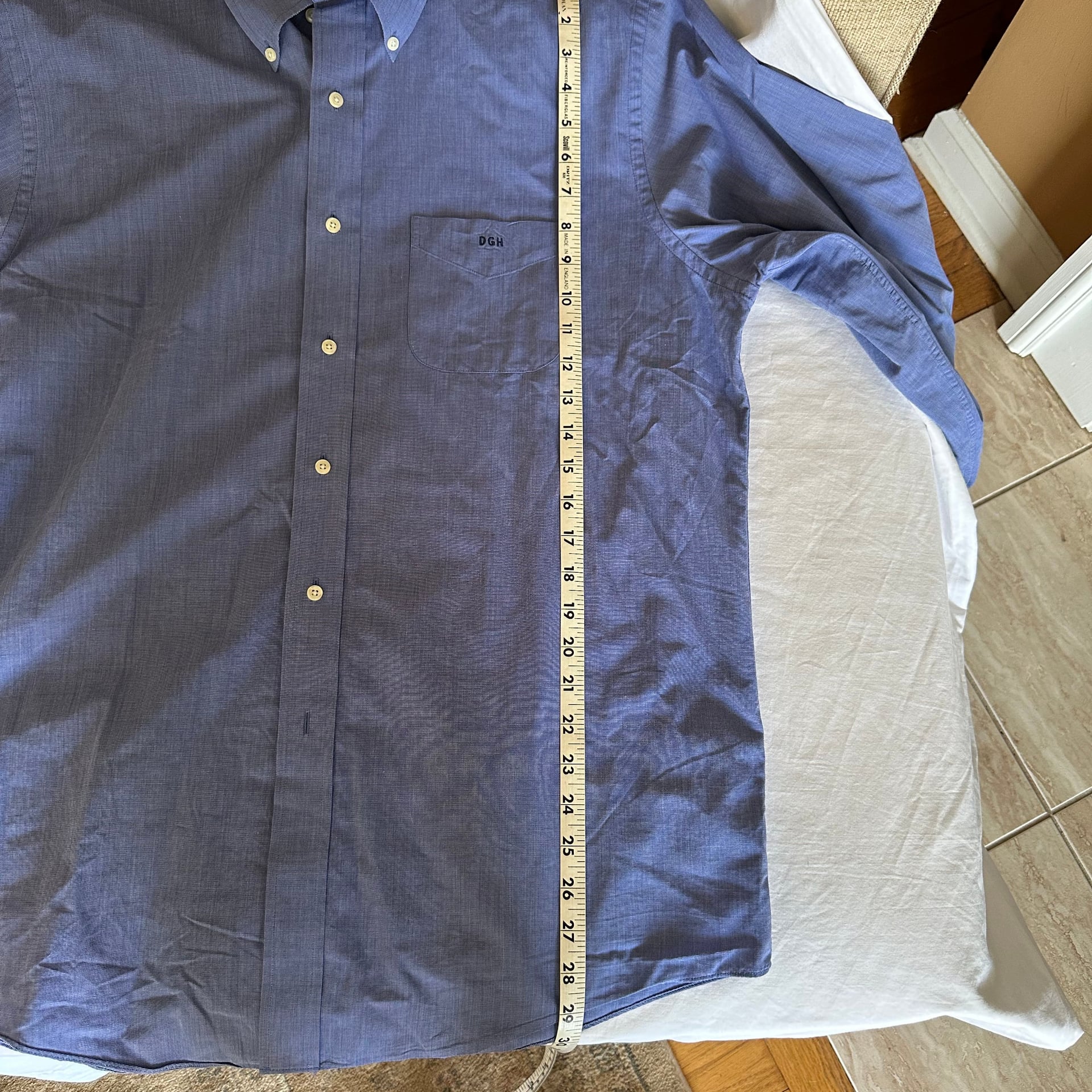 Brooks Brothers Oxford Dress Longsleeve Shirt Mens 34 Blue Reg Fit 100% Cotton 4
