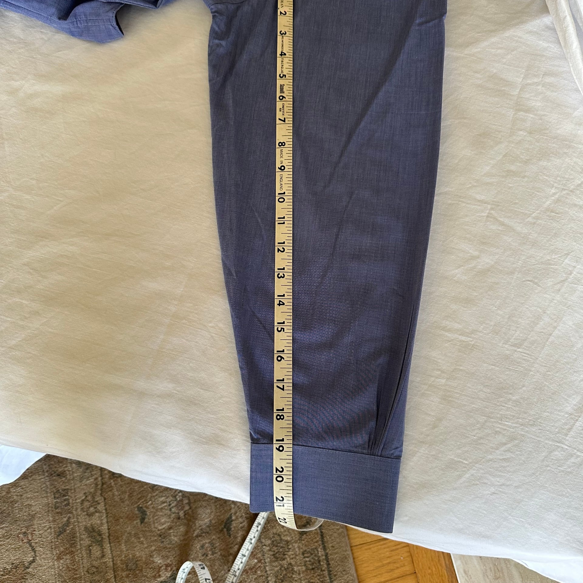 Brooks Brothers Oxford Dress Longsleeve Shirt Mens 34 Blue Reg Fit 100% Cotton 5