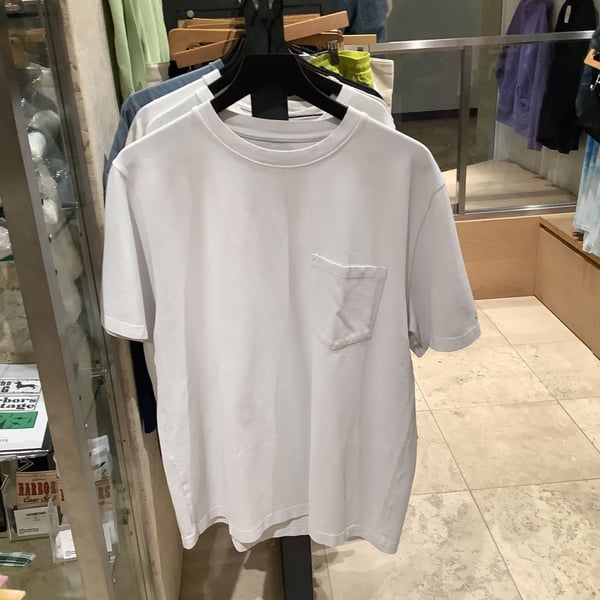 Noah White Crew Neck T-Shirt with Pocket size L