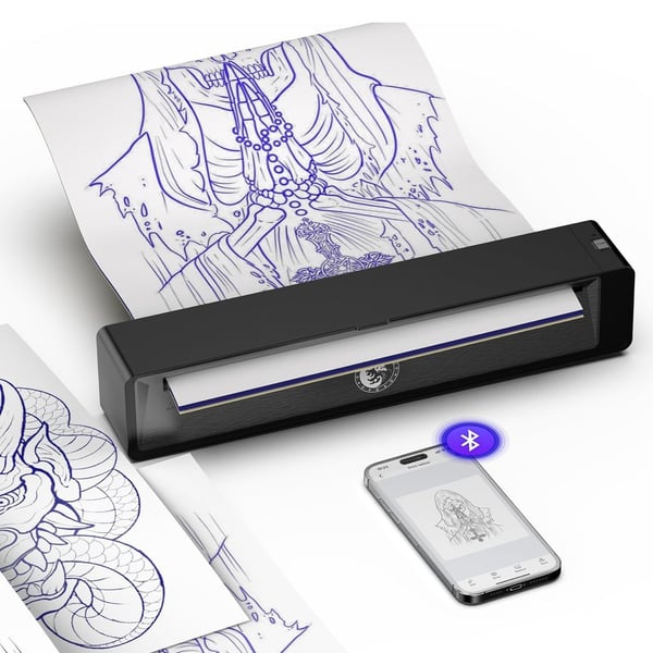 Wireless Tattoo Stencil Printer with Bluetooth
