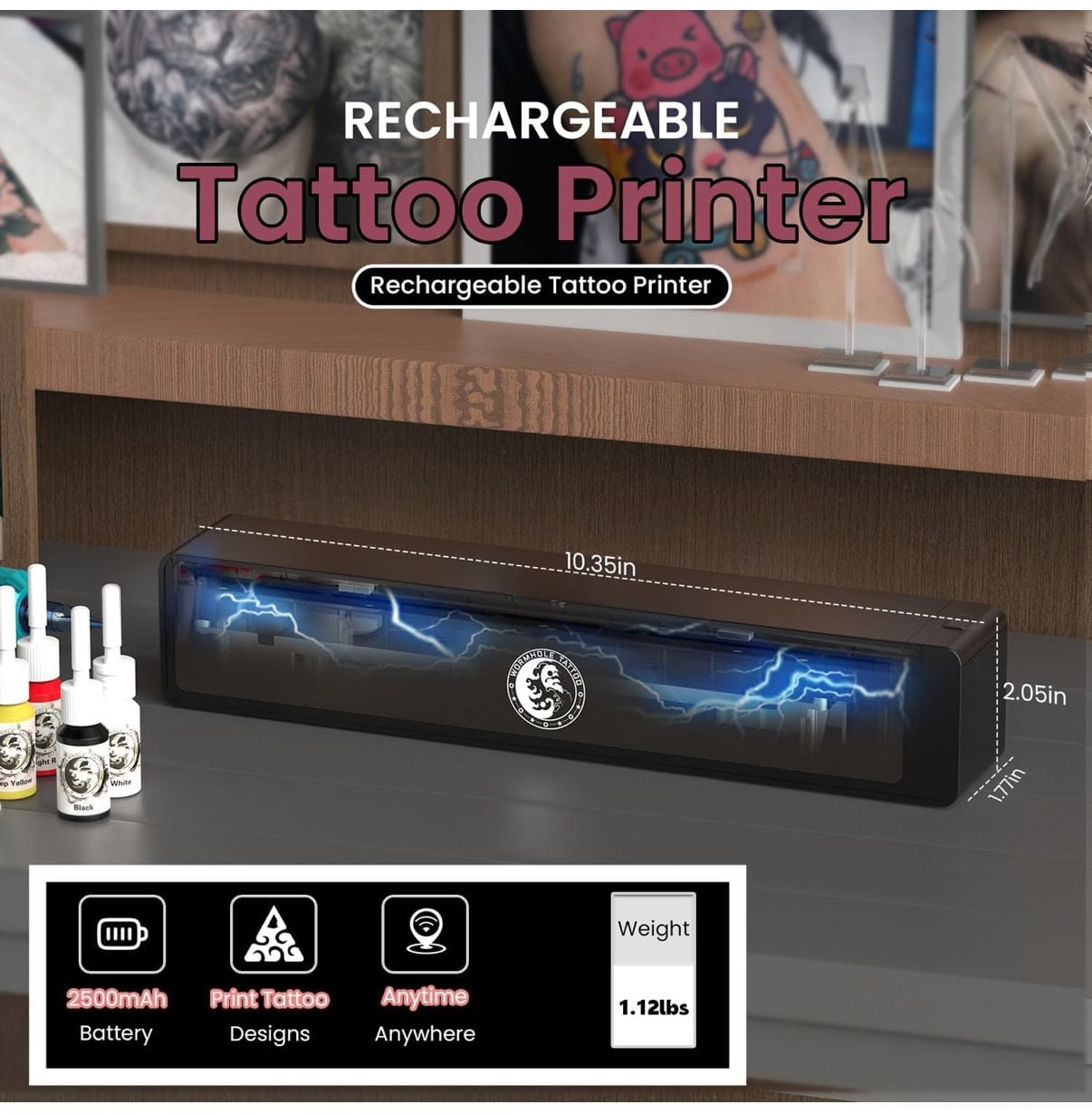 Wireless Tattoo Stencil Printer with Bluetooth 4