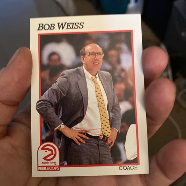 1991-92 NBA Hoops Bob Weiss #221 Atlanta Hawks C