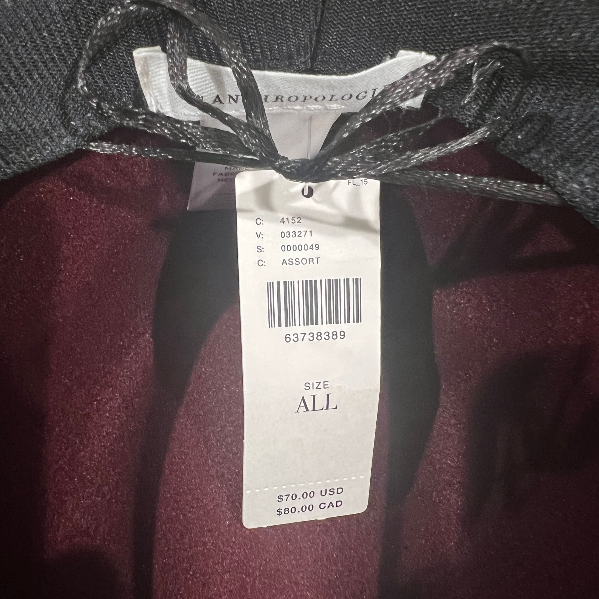 Anthropologie Burgundy Charm Trimmed Rancher Felt Hat Celestial and Geometric 7