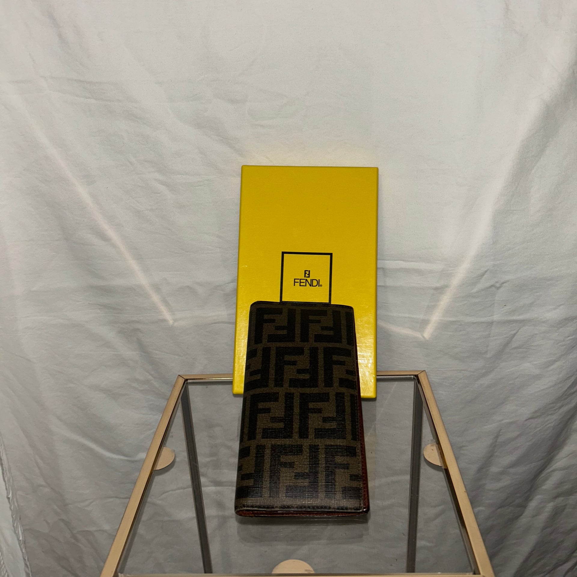 Fendi Tobacco Zucca Canvas and Leather Bifold Passport Organizer Fendi 1