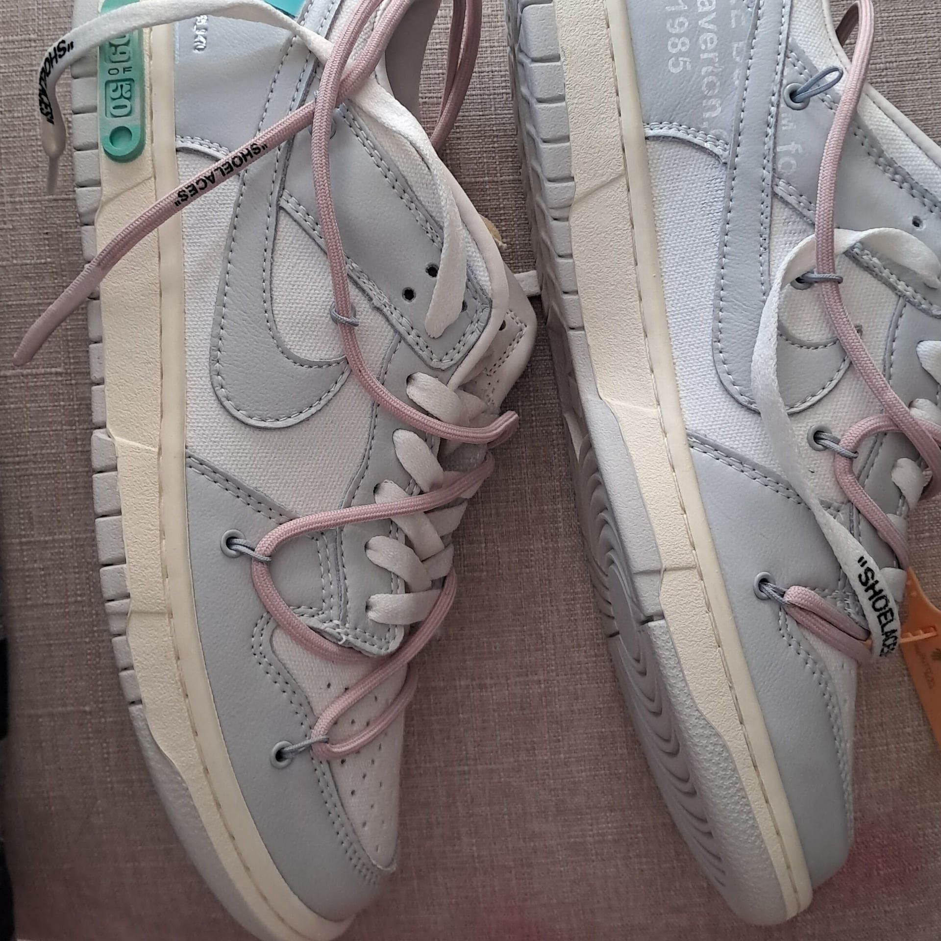 Designer Grey Low-Top Sneakers with Pink Accents 9
