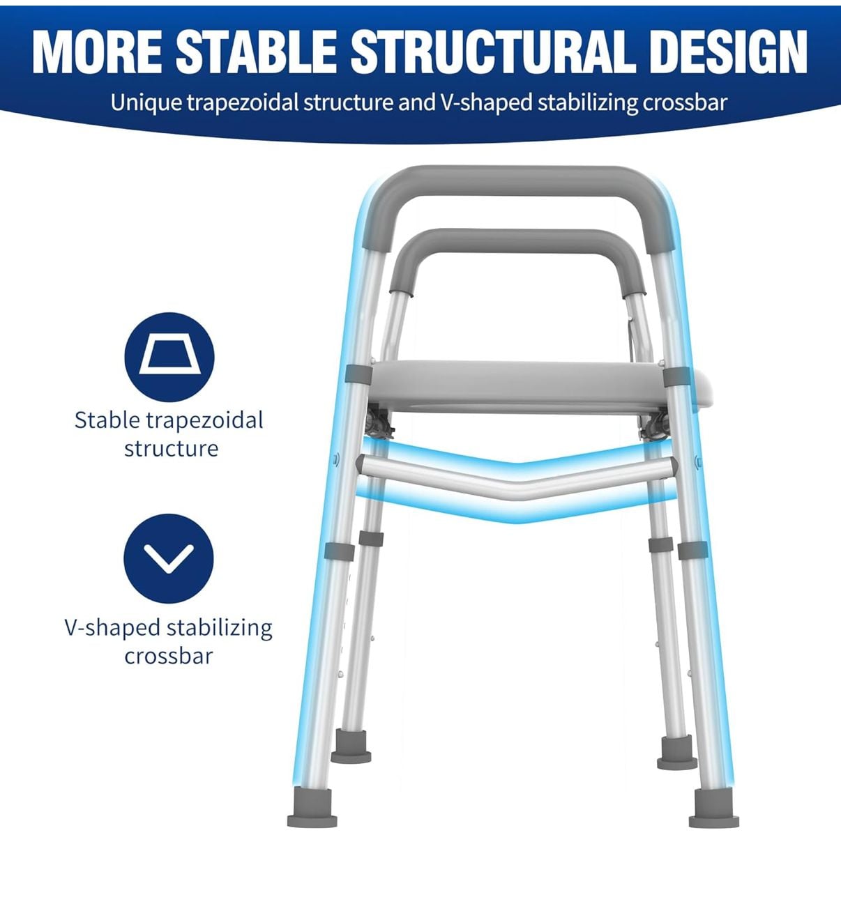 Adjustable Toilet Safety Rail with Backrest 2
