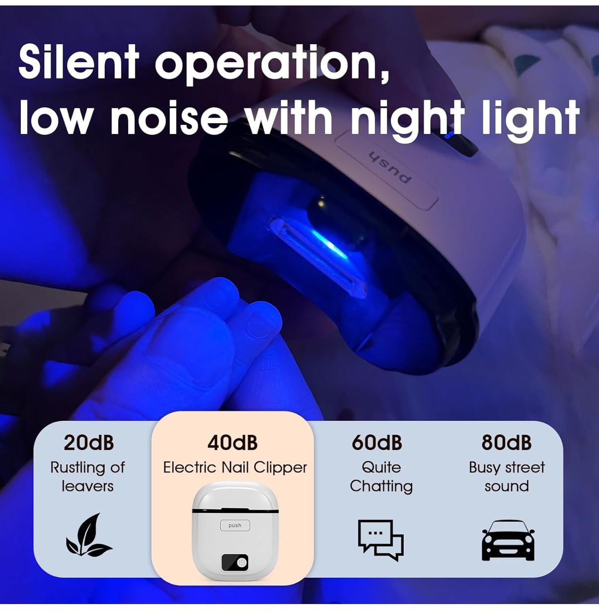 Electric Nail Clipper with Safety Blade and LED Light 4