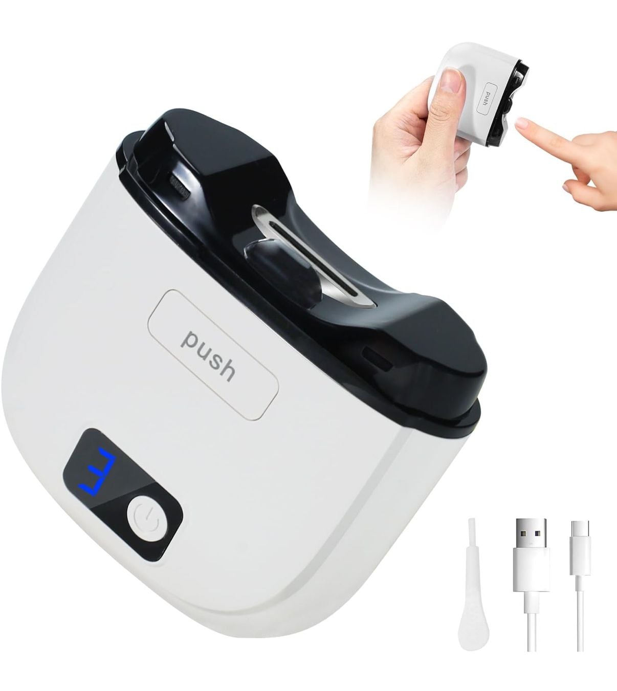 Electric Nail Clipper with Safety Blade and LED Light 1