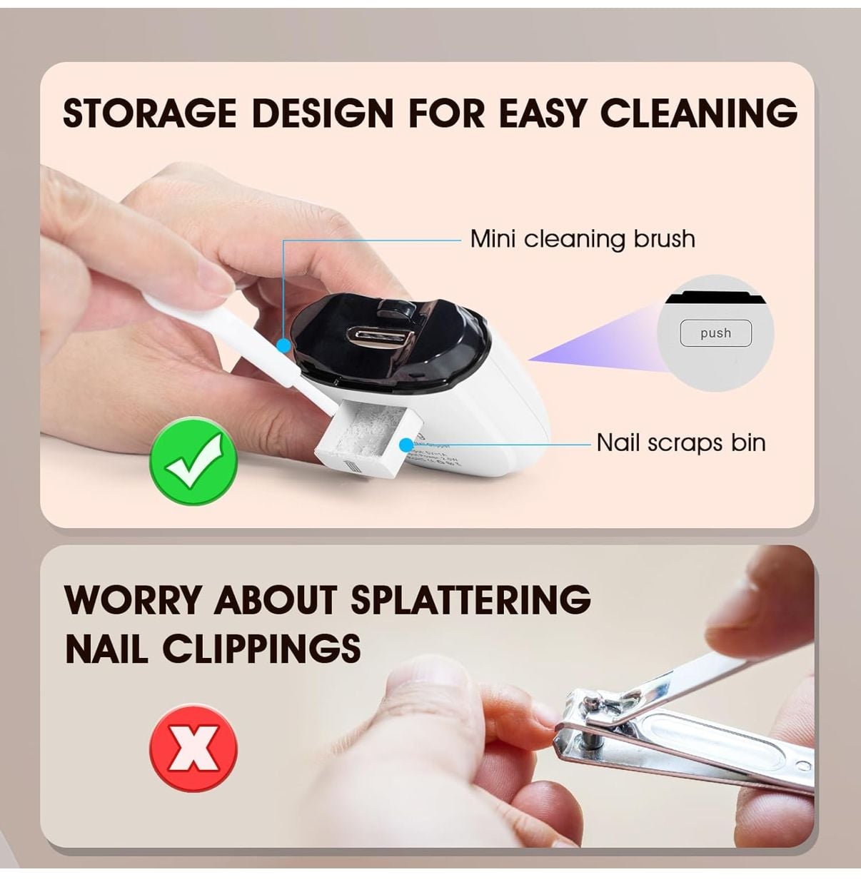 Electric Nail Clipper with Safety Blade and LED Light 8