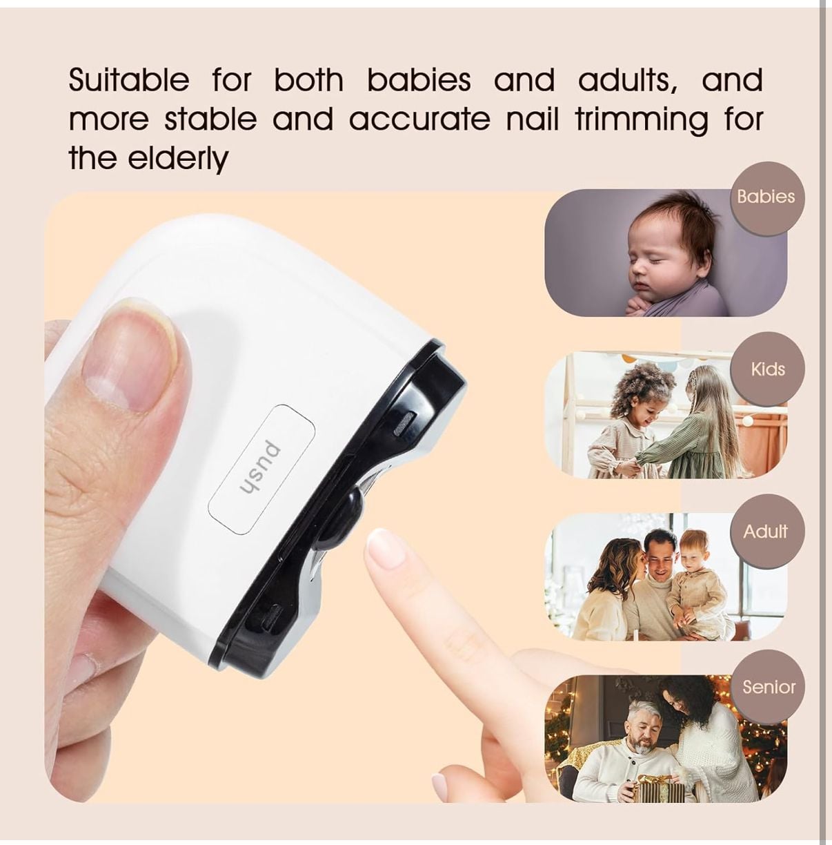 Electric Nail Clipper with Safety Blade and LED Light 3