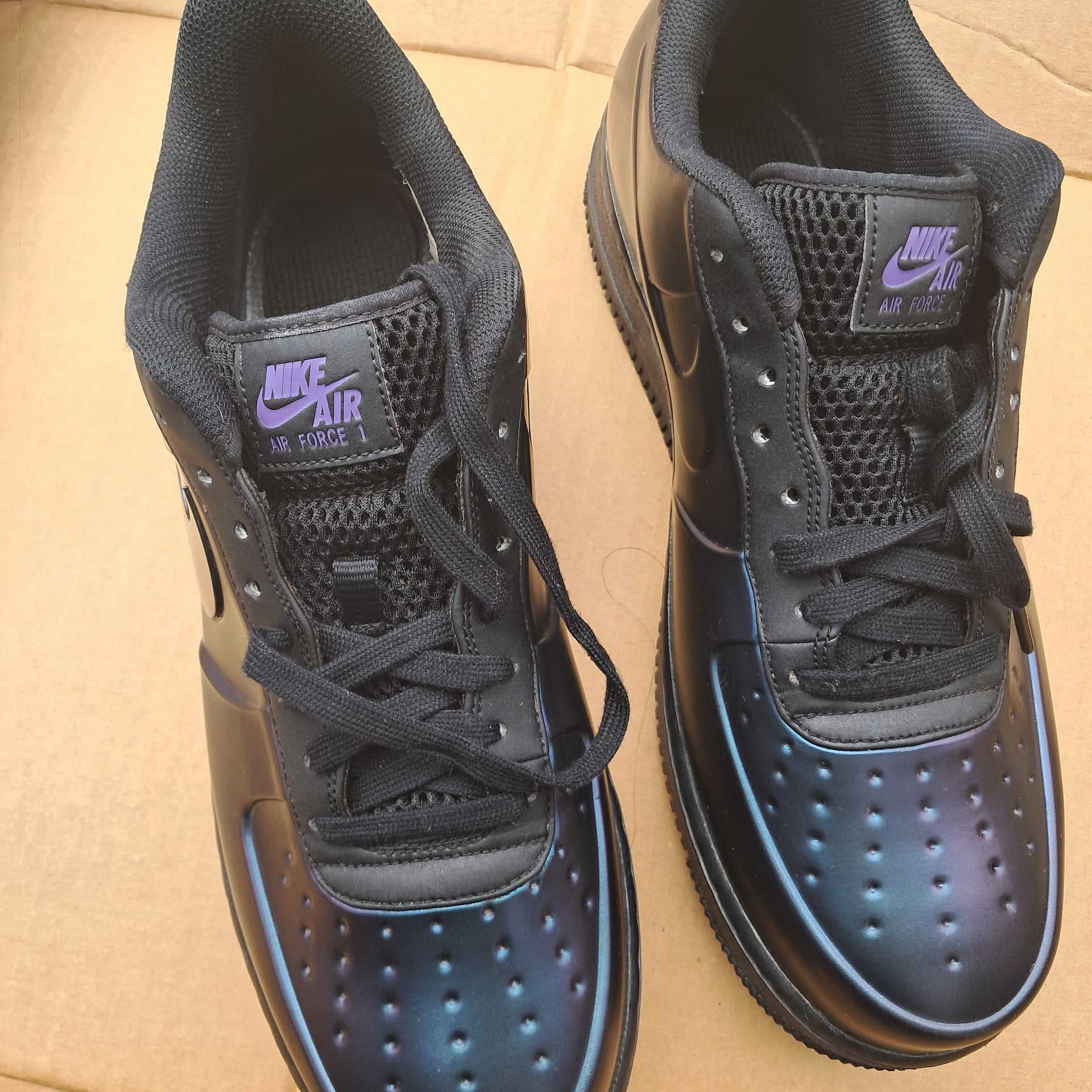 Men's Iridescent Black Sneakers 12