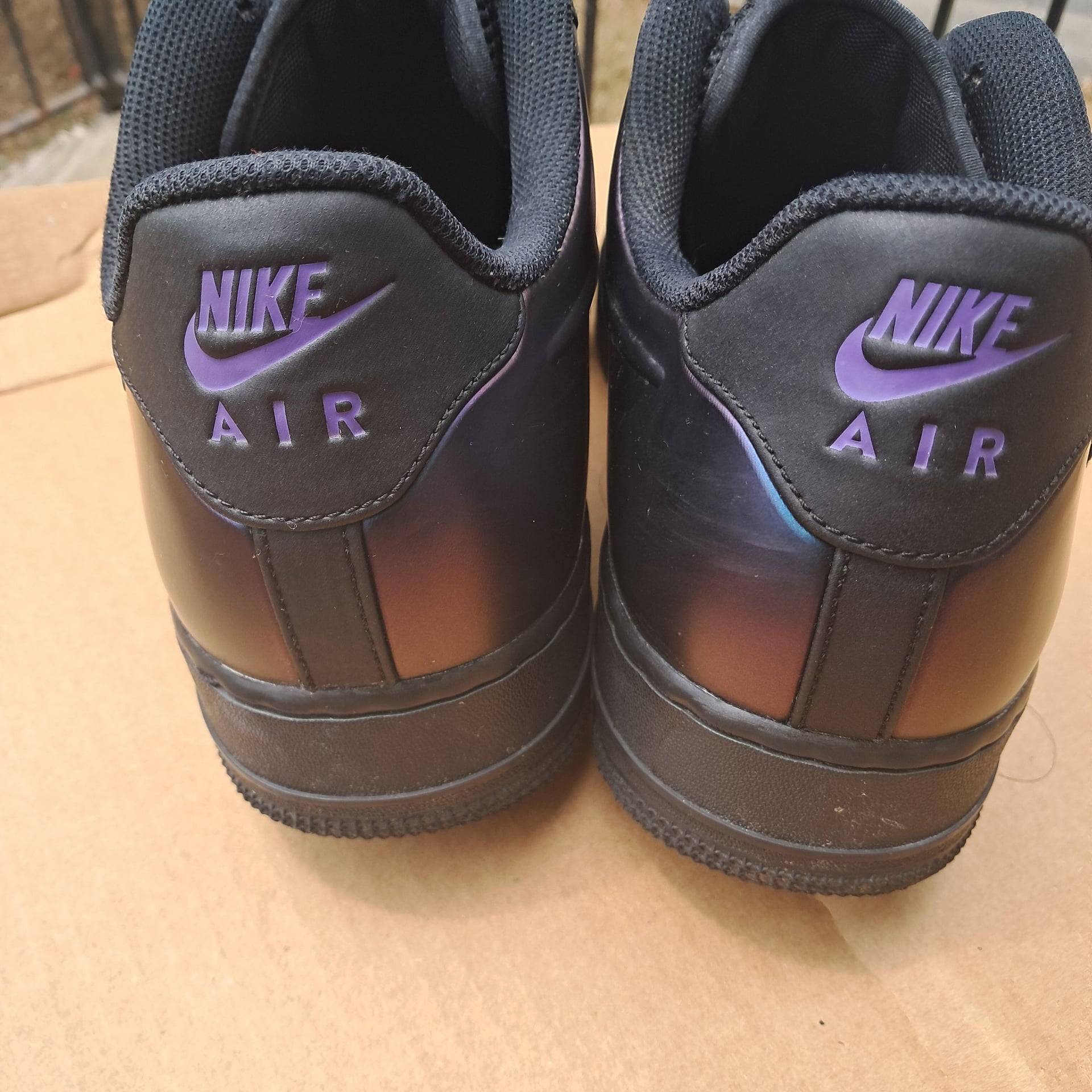 Men's Iridescent Black Sneakers 10