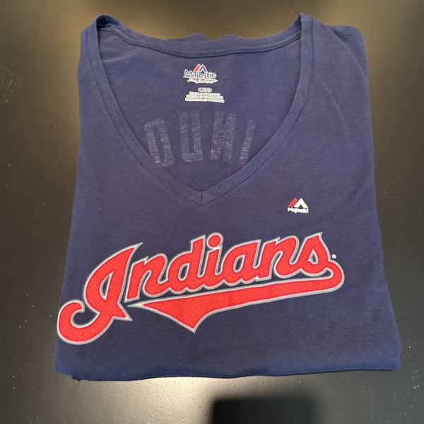 Majestic Cleveland Indians V-Neck T-Shirt